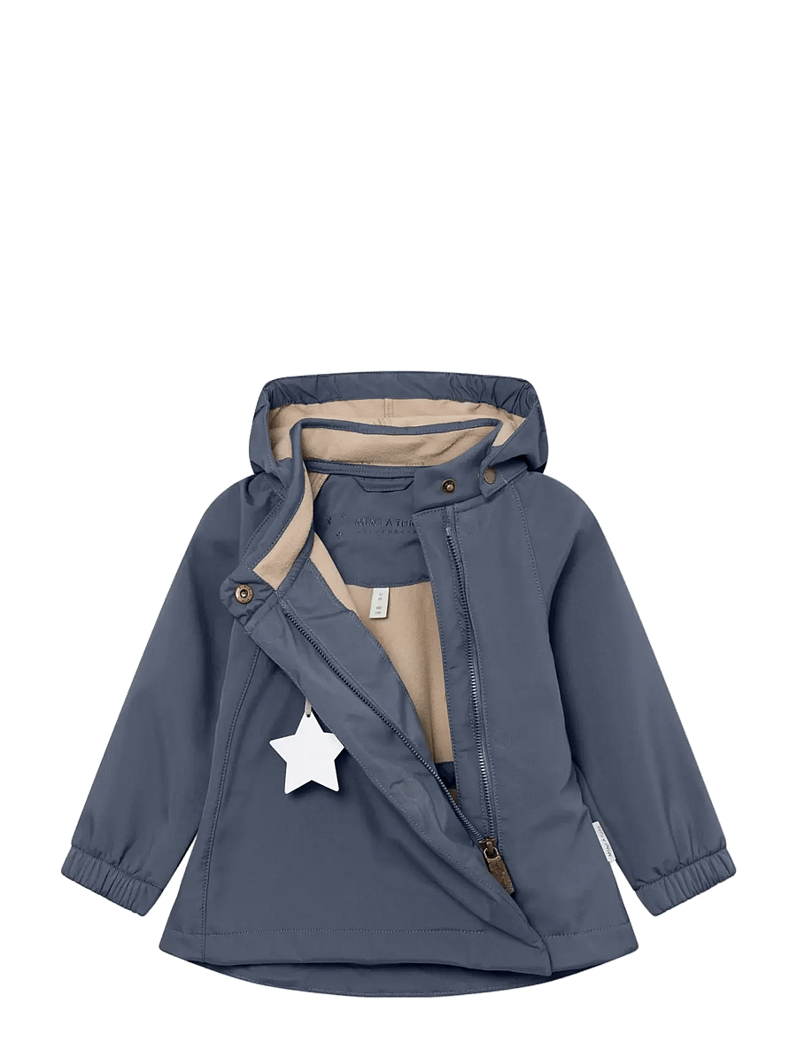 MINI A TURE - MATWAI softshell jacket. GRS - ombre blue - 3