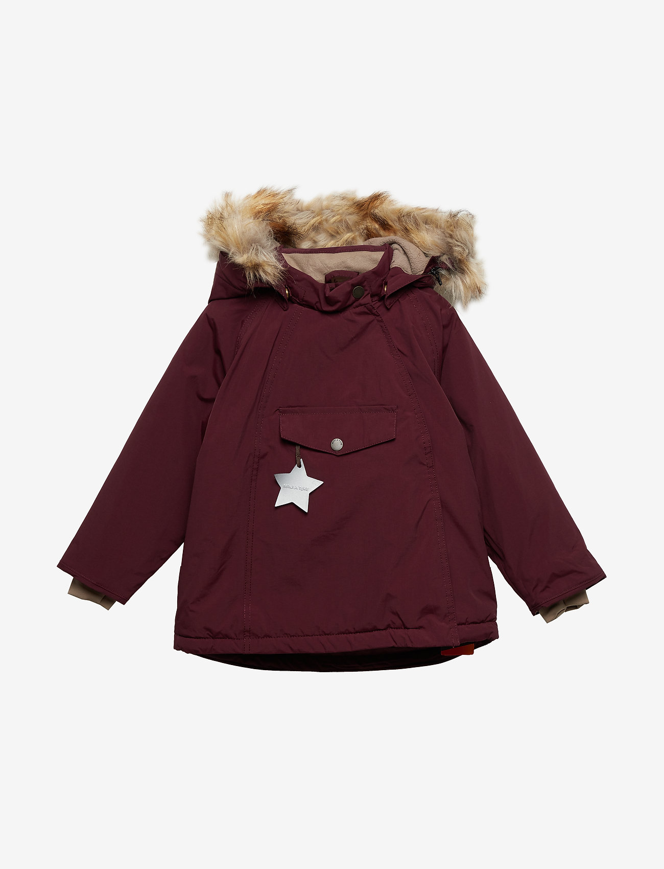 Mini A Ture - Wang Faux Fur Jacket, M - winetasting plum - 0