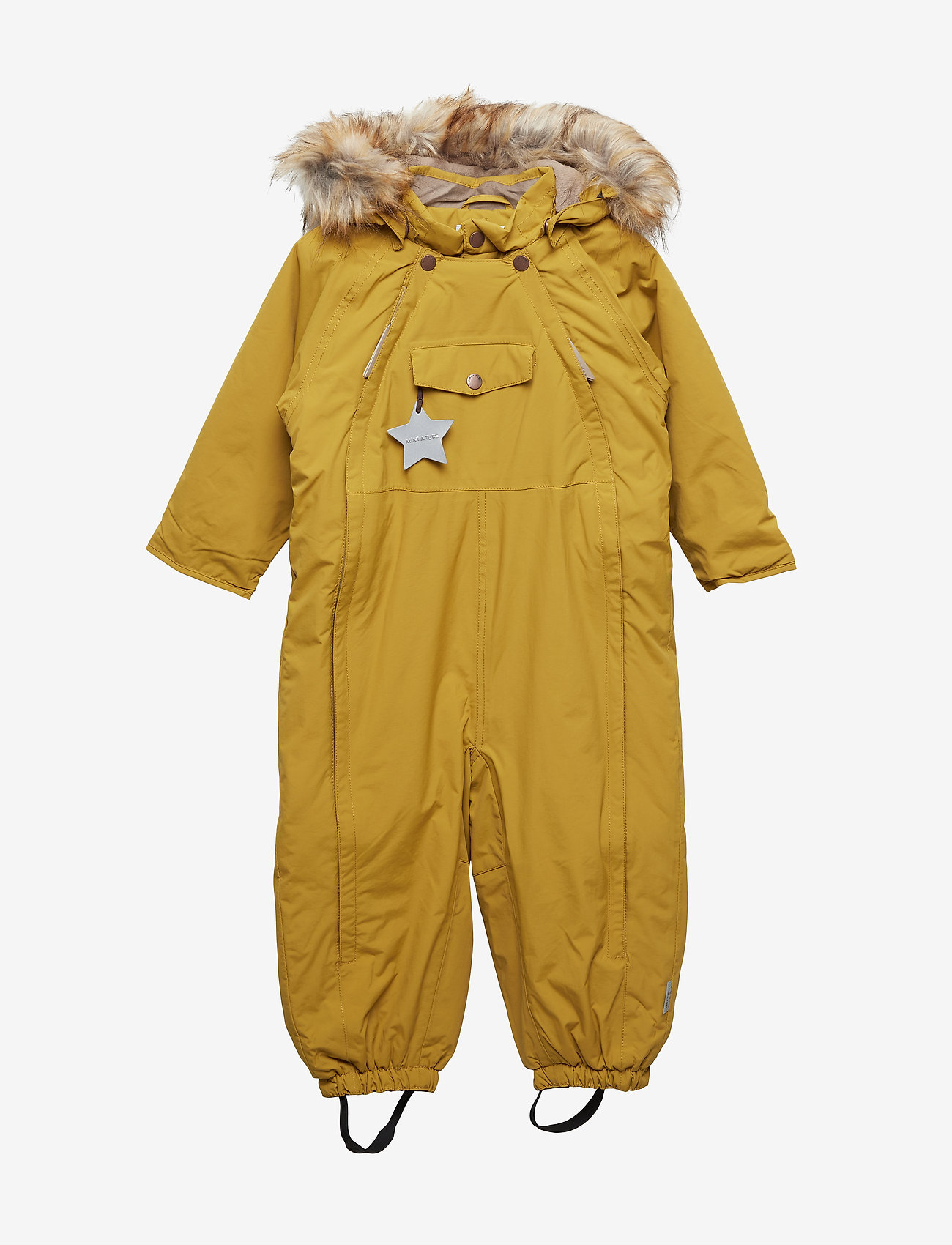 MINI A TURE - Wisti Faux Fur Snowsuit, M - dried tobacco - 0