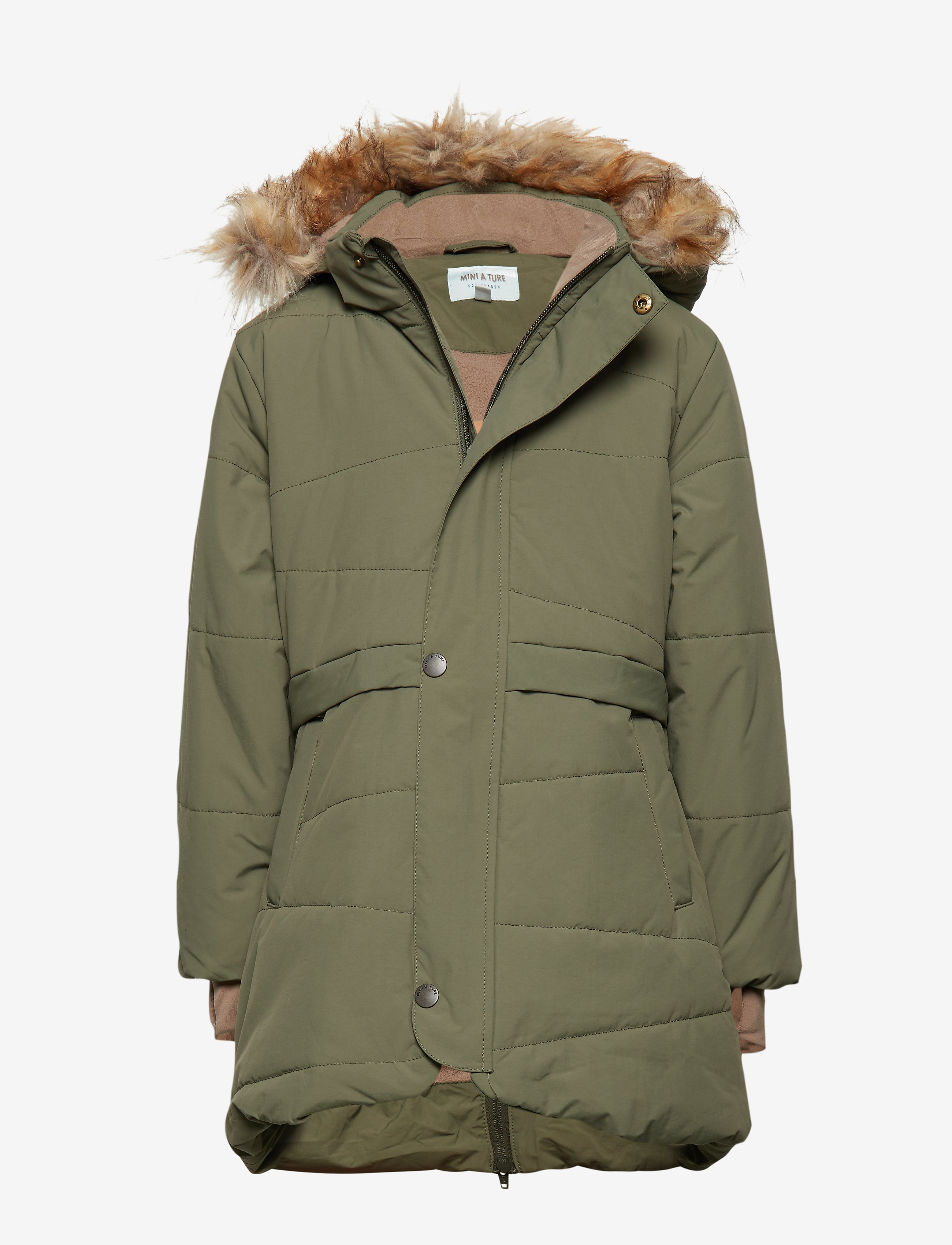 Mini A Ture - Witta Faux Fur Jacket, K - beetle - 0