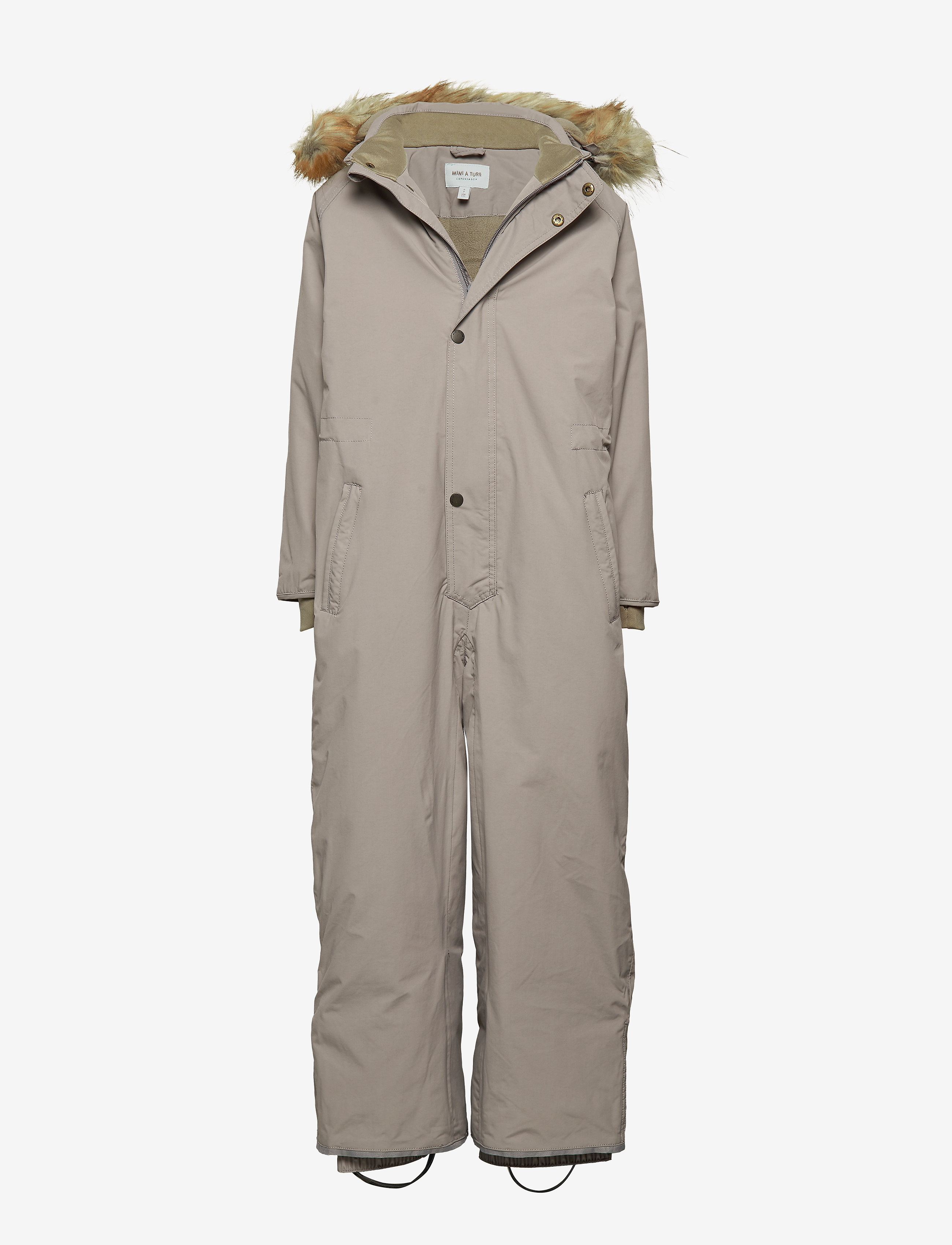 Mini A Ture - Wanni Faux Fur Snowsuit, K - cloudburst grey - 0