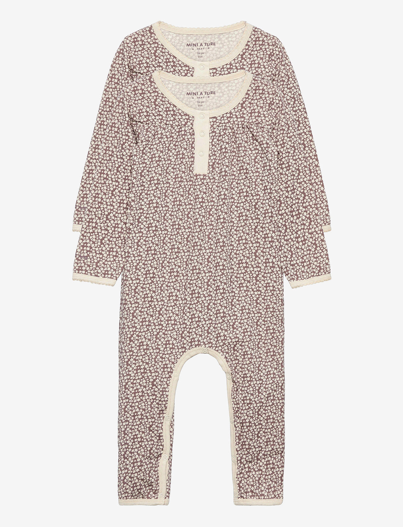 Vanda Romper GOTS 2 PACK, B - MULTICOLOR