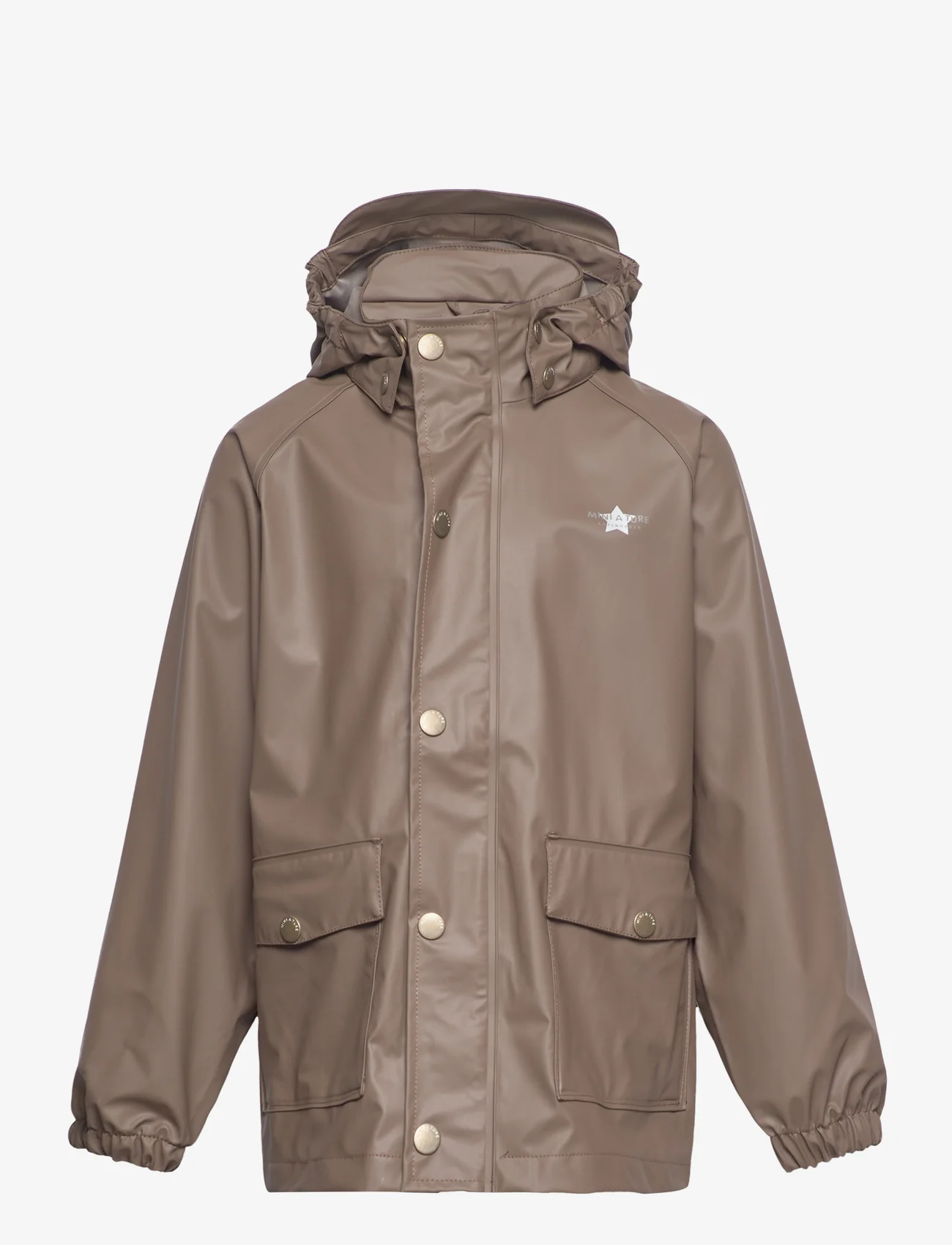 Mini A Ture - Julien Jacket, MK - rain jackets - morel grey - 0