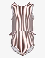 Gelika printed swimsuit - PRINT ACORN BROWN STRIPES