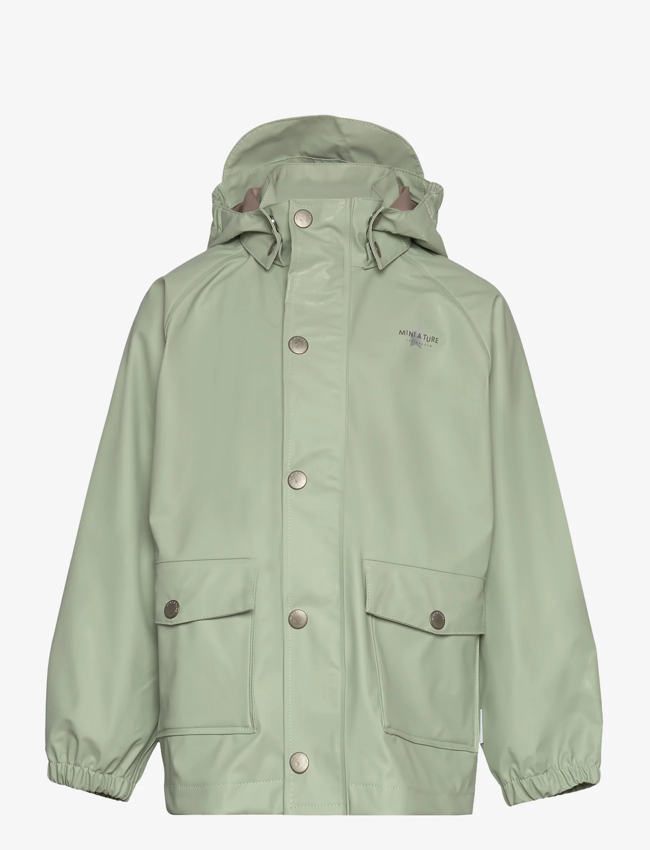 Mini A Ture - Julien rain jacket. GRS - regnjakker - desert sage - 0