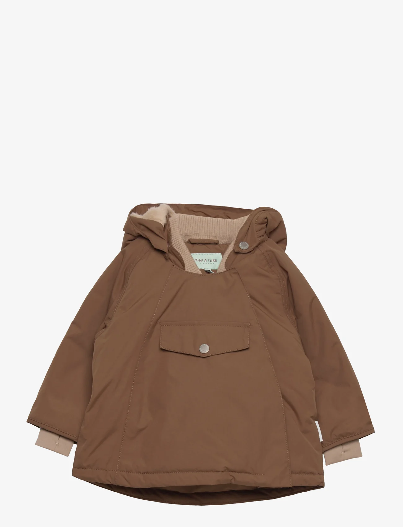 Mini A Ture - Wang fleece lined winter jacket. GRS - anorak stila jakas - wood - 0