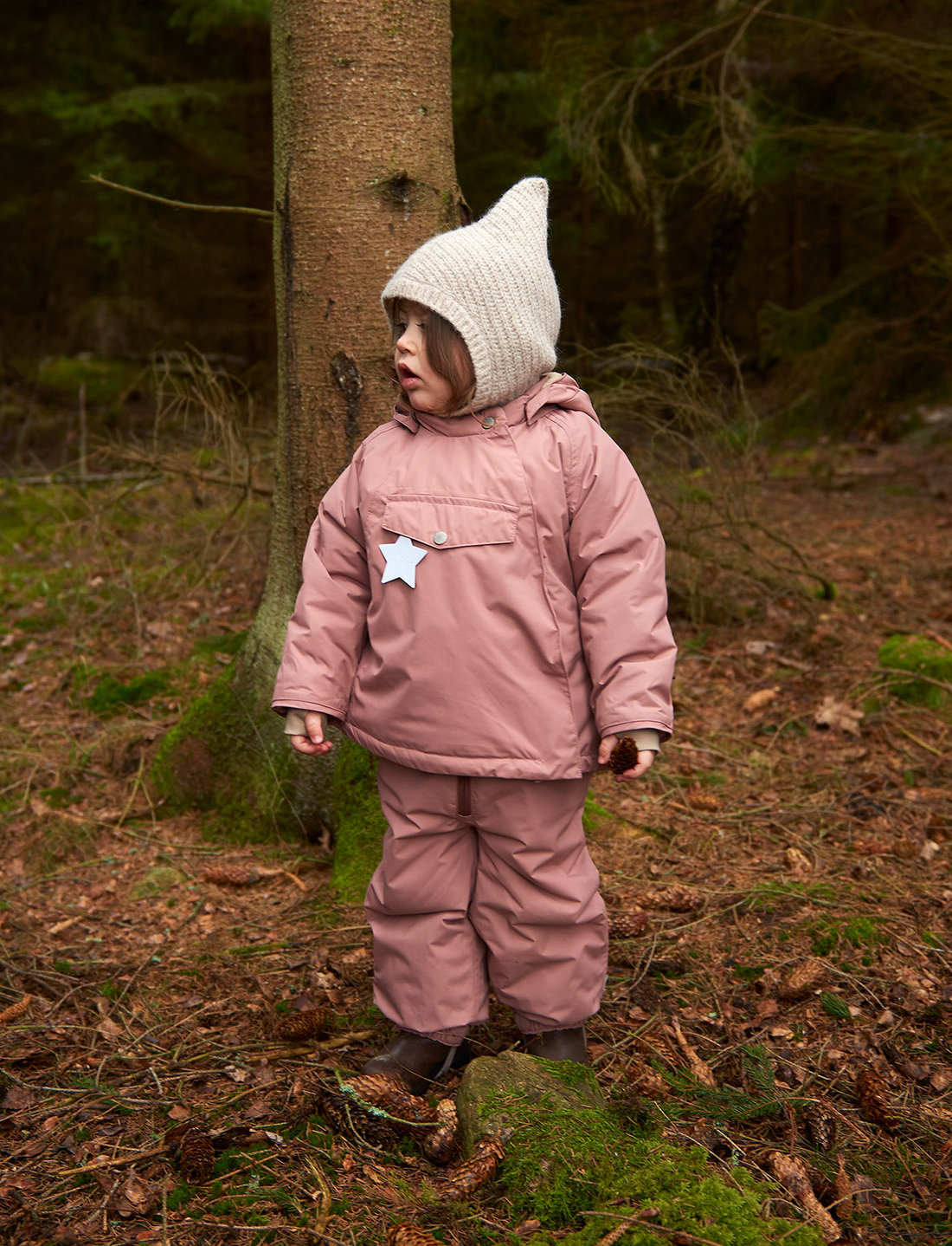 Fleece lined top anorak jacket