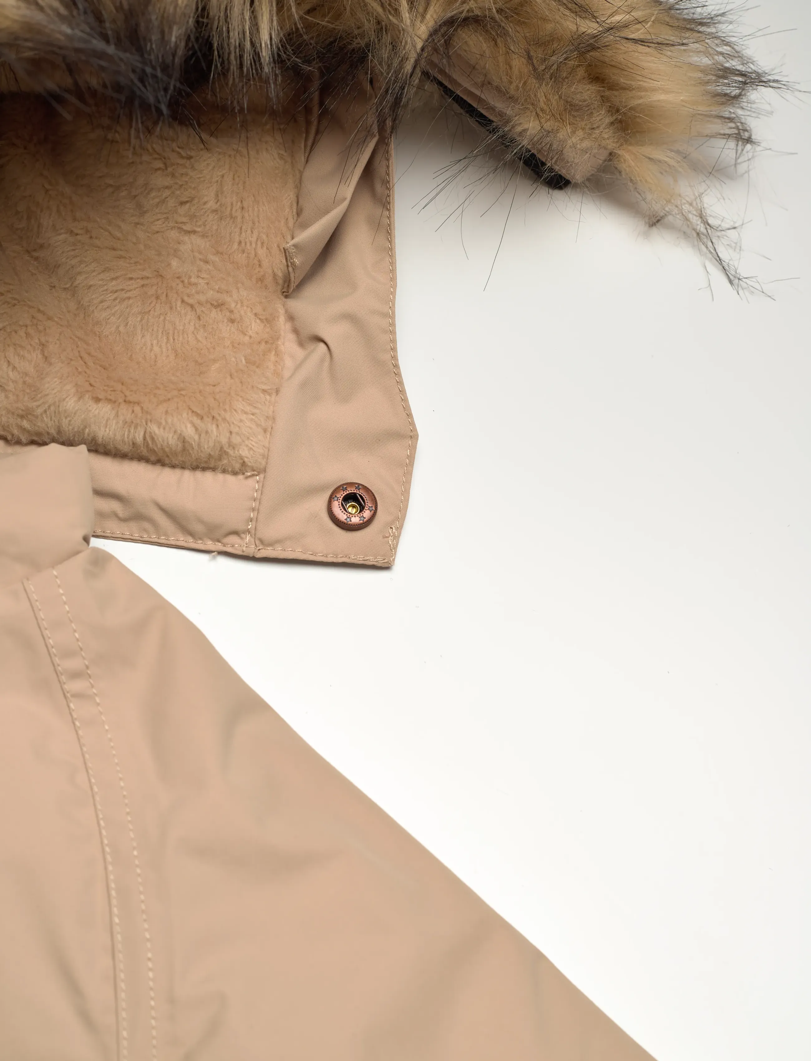 MINI A TURE - MATWANG fleece lined winter jacket fake fur. GRS - savannah tan - 3