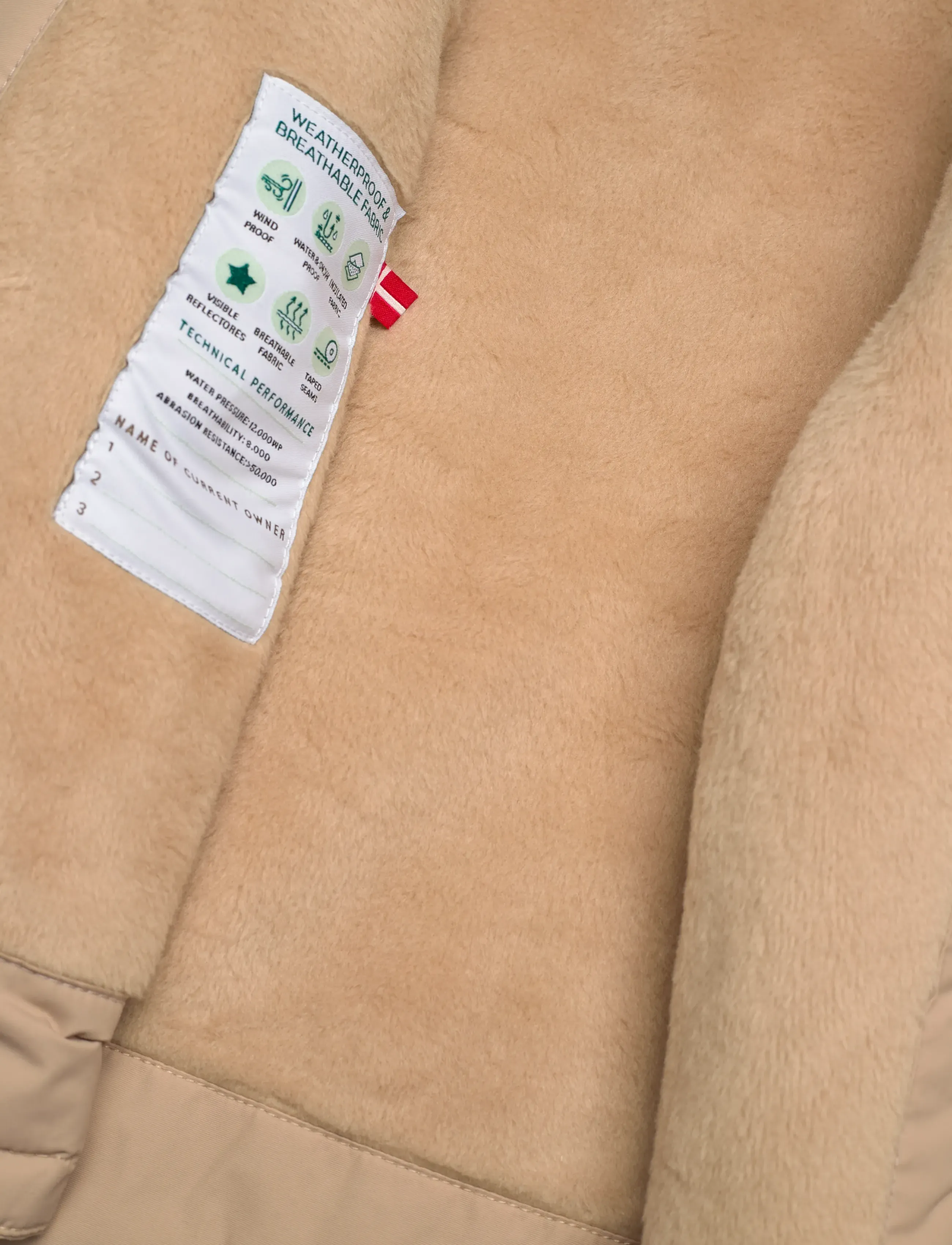 MINI A TURE - MATWANG fleece lined winter jacket fake fur. GRS - savannah tan - 4