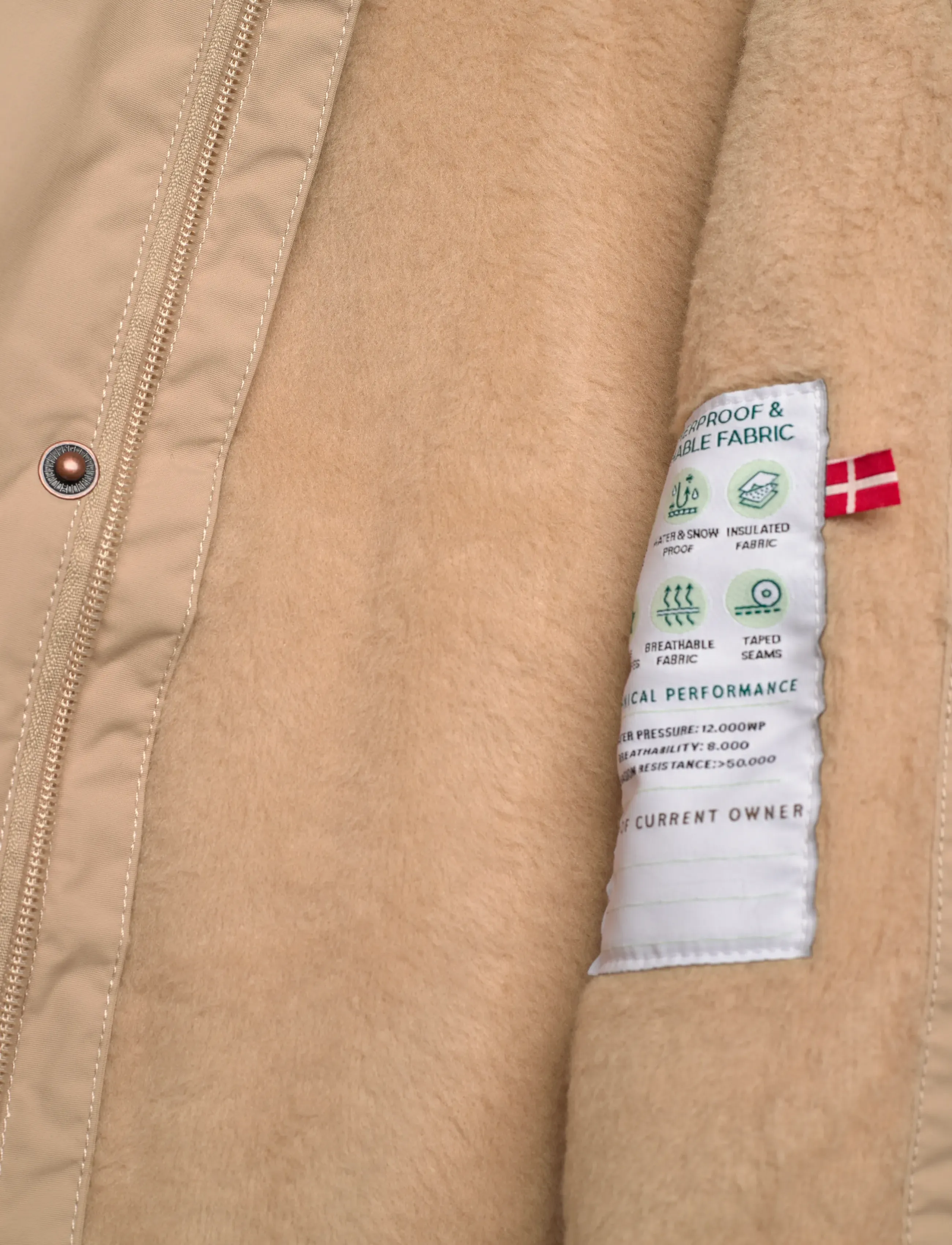 MINI A TURE - MATWALLY fleece lined winter jacket fake fur. GRS - savannah tan - 5