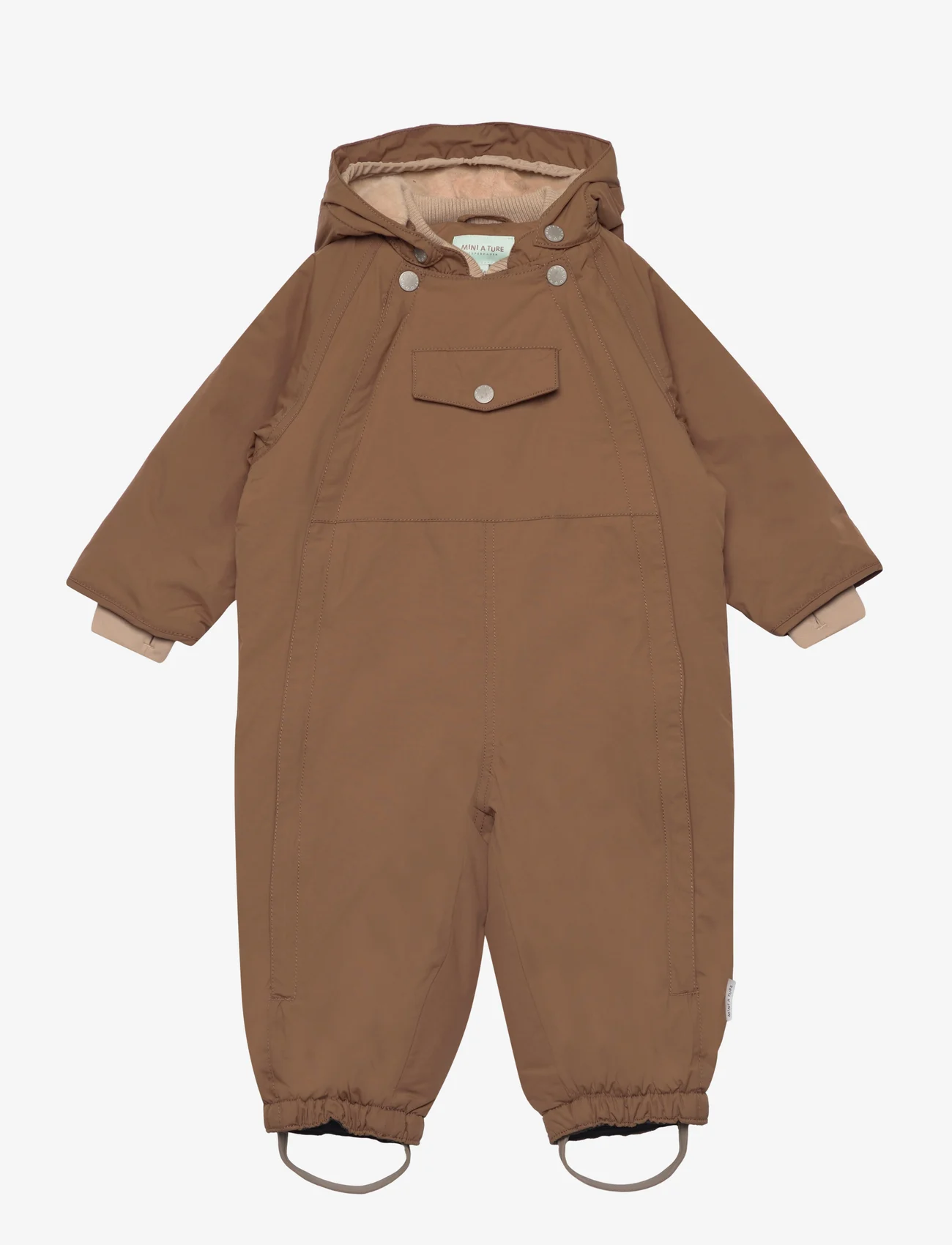 Mini A Ture - Wisti fleece lined snowsuit. GRS - talvihaalari - wood - 0