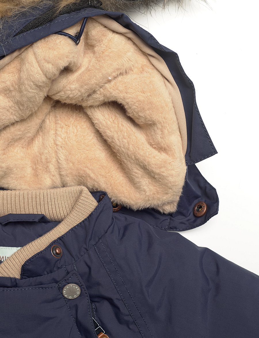 MINI A TURE - MATWISTI fleece lined snowsuit fake fur. GRS - blue nights - 3