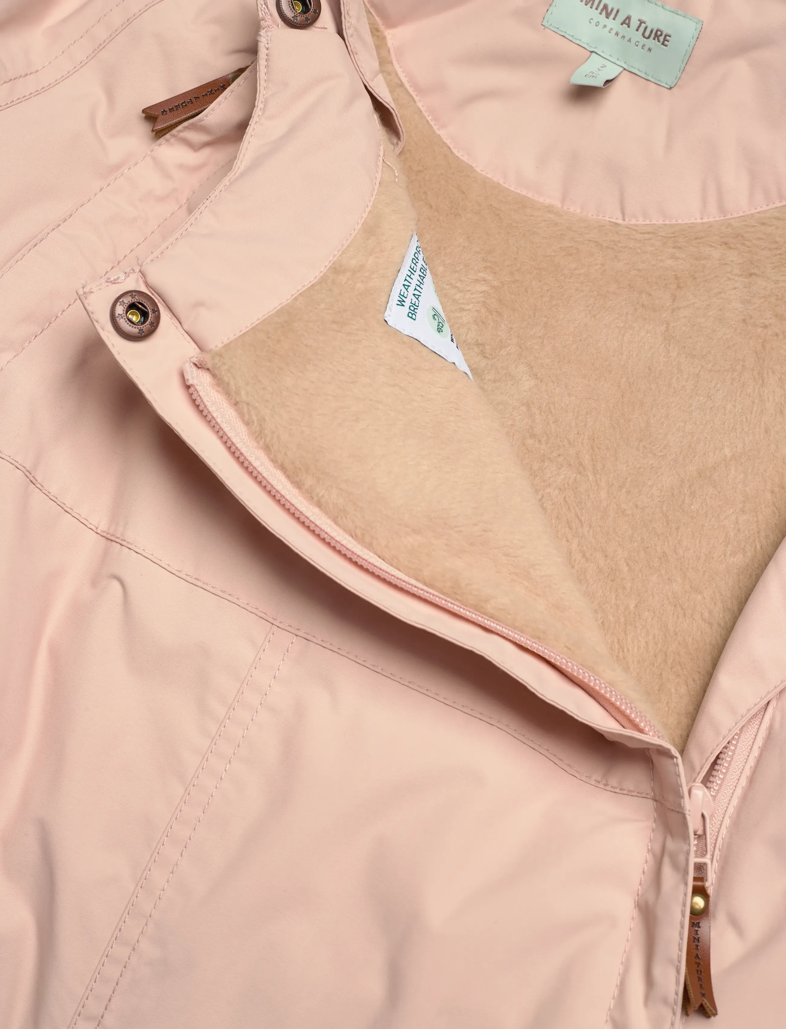 MINI A TURE - MATWISTI fleece lined snowsuit fake fur. GRS - rose dust - 2