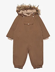 Mini A Ture - Wisti fleece lined snowsuit fake fur. GRS - Žieminiai kombinezonai - wood - 0