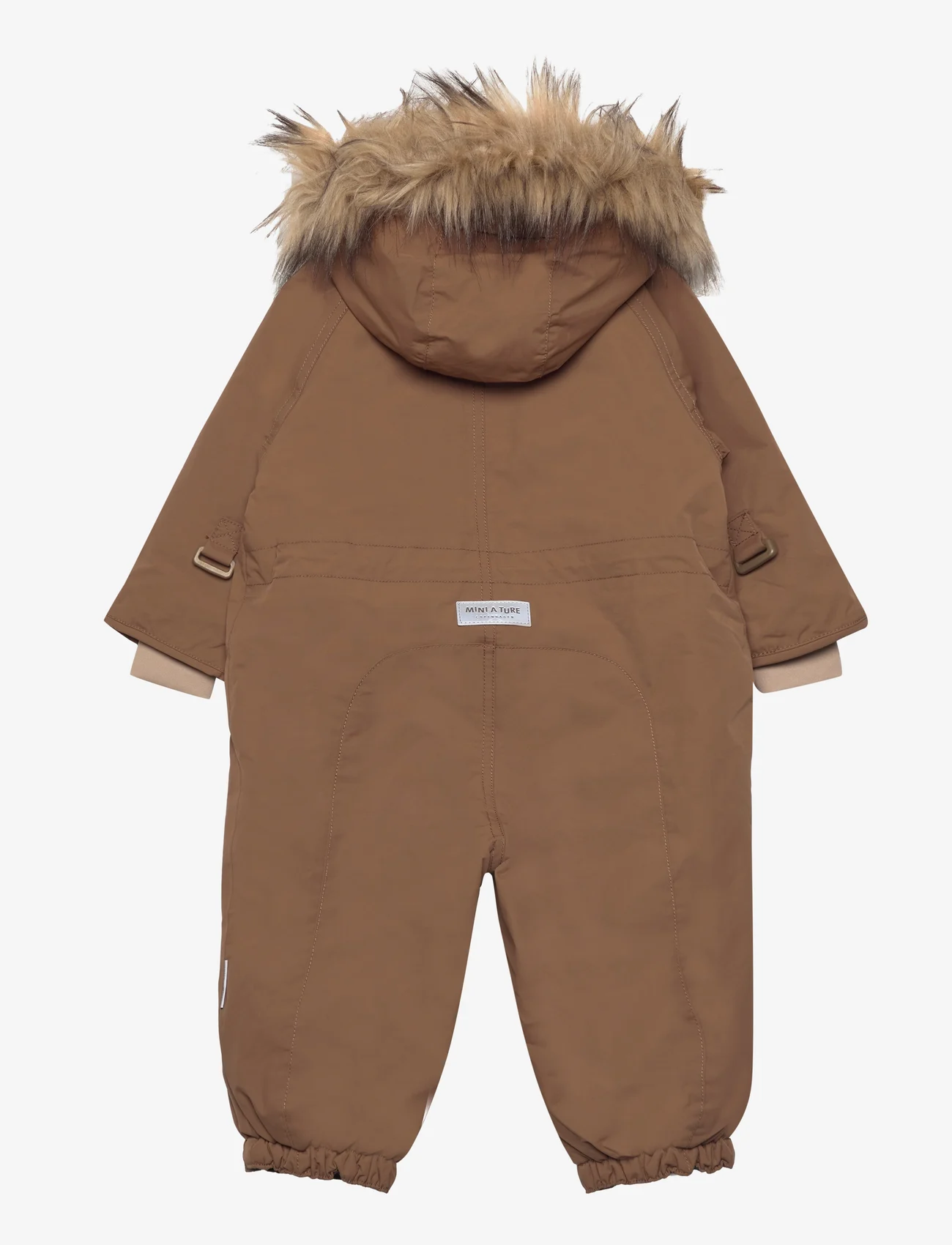Mini A Ture - Wisti fleece lined snowsuit fake fur. GRS - børn - wood - 1