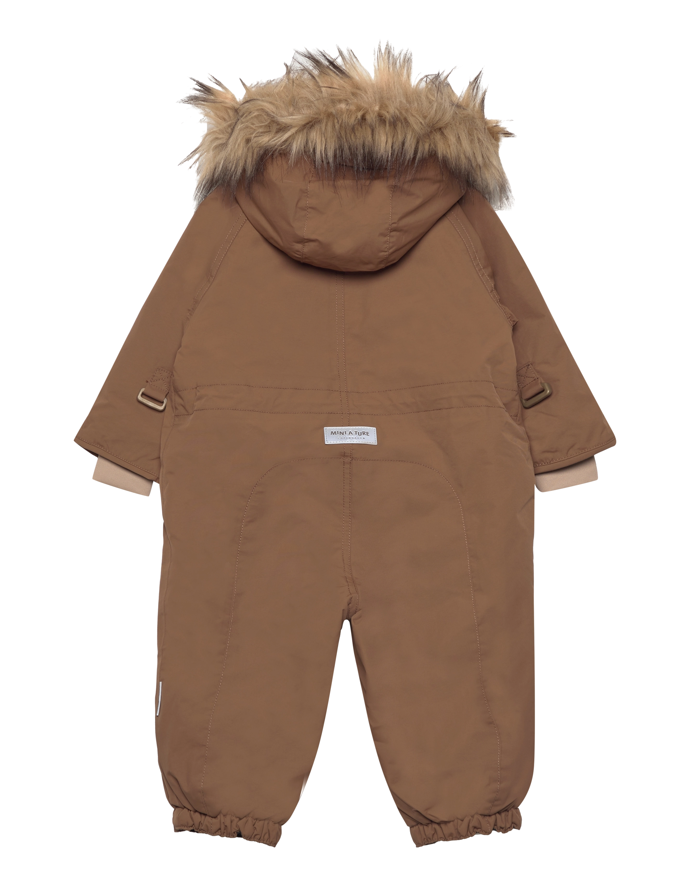 MINI A TURE - MATWISTI fleece lined snowsuit fake fur. GRS - wood - 2