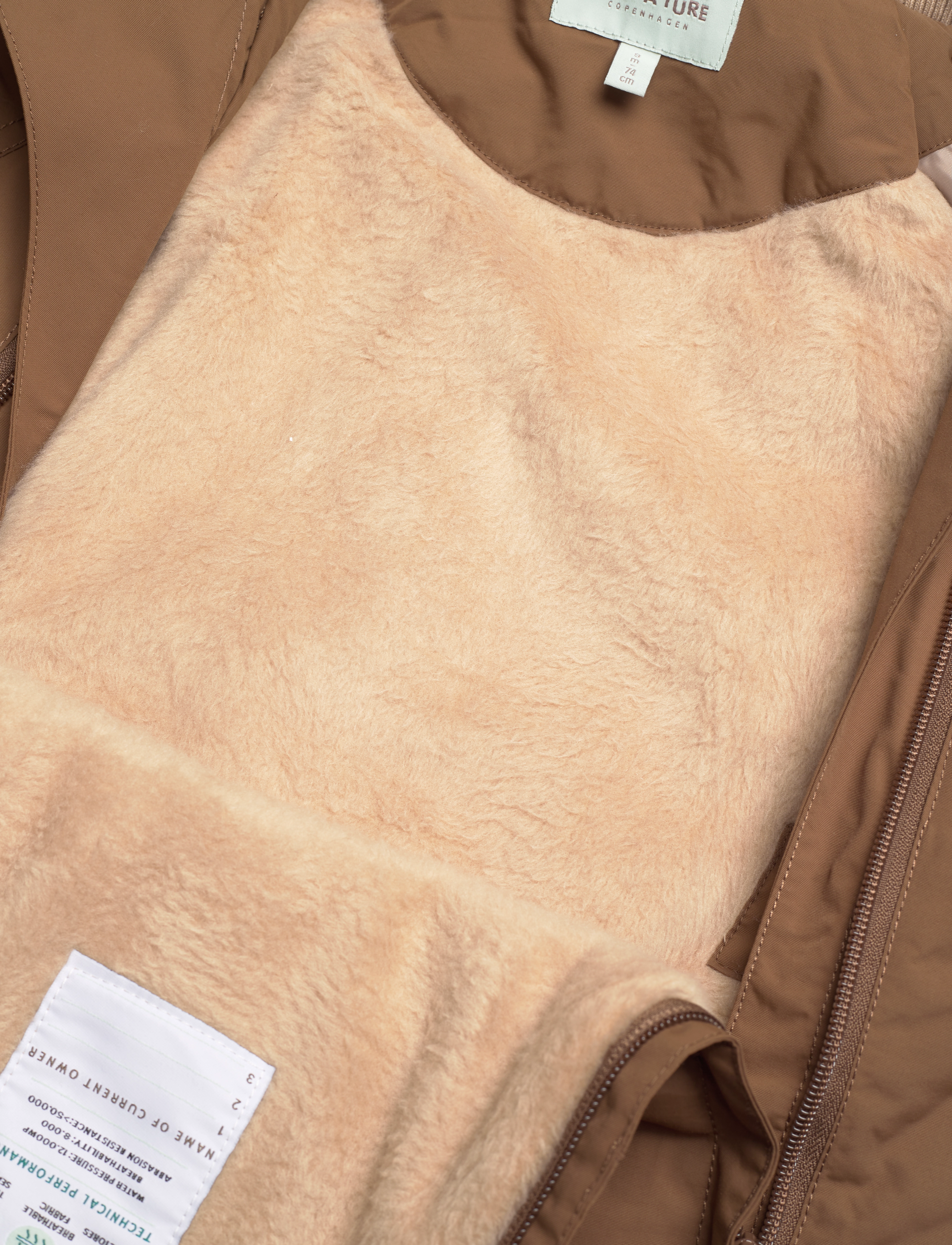 MINI A TURE - MATWISTI fleece lined snowsuit fake fur. GRS - wood - 3