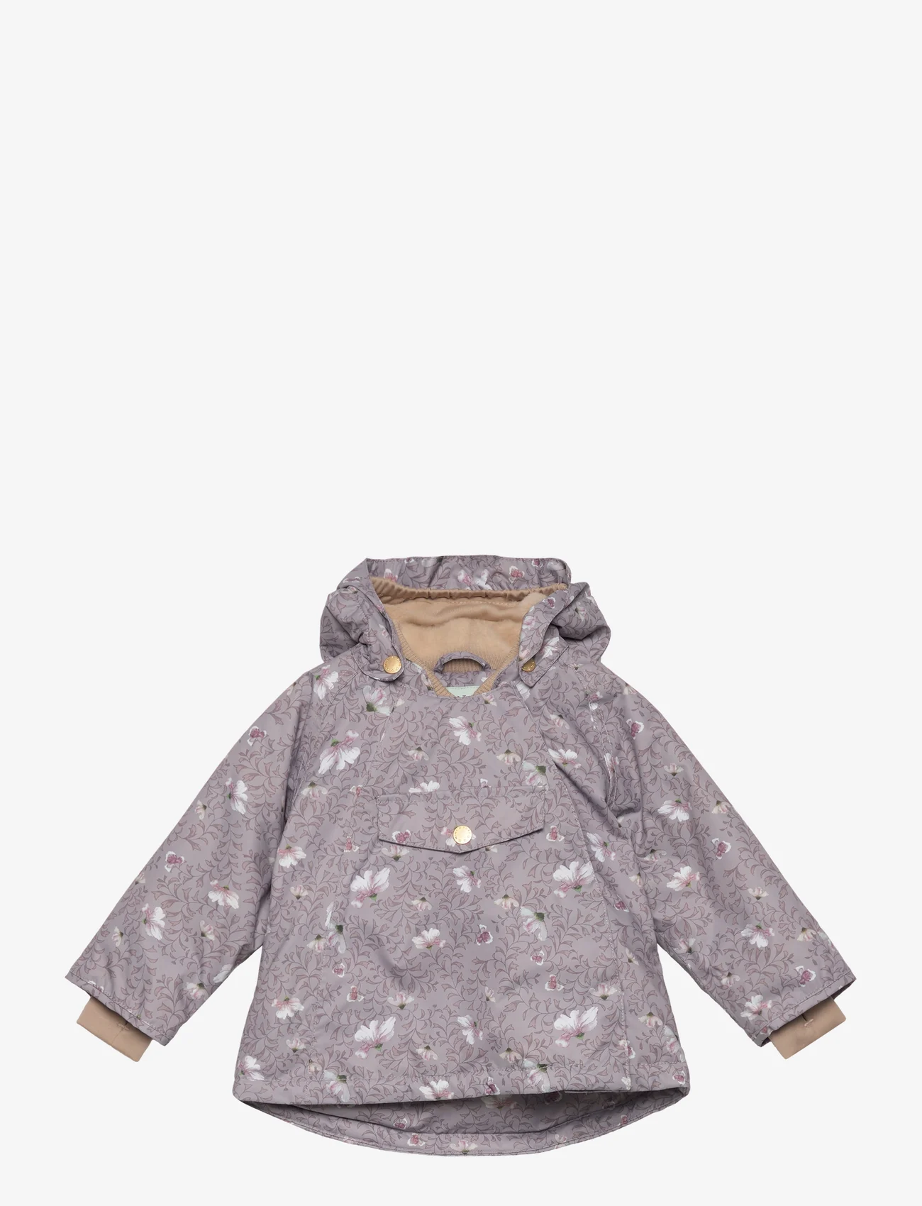 Mini A Ture - Wang printed fleece lined winter jacket. GRS - anoraks - print autumn flower field - 1