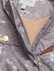 Mini A Ture - Wang printed fleece lined winter jacket. GRS - anoraks - print autumn flower field - 5