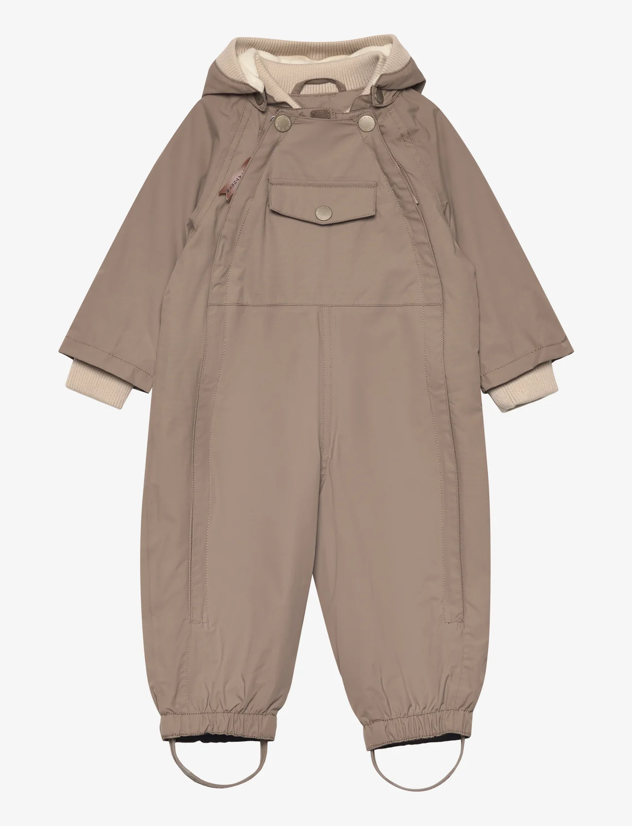 Mini A Ture - MATWISTO fleece lined spring coverall. GRS - shell coveralls - pine bark - 0