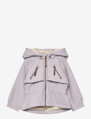 MATALGEA fleece lined spring jacket. GRS - PURPLE RAINDROPS