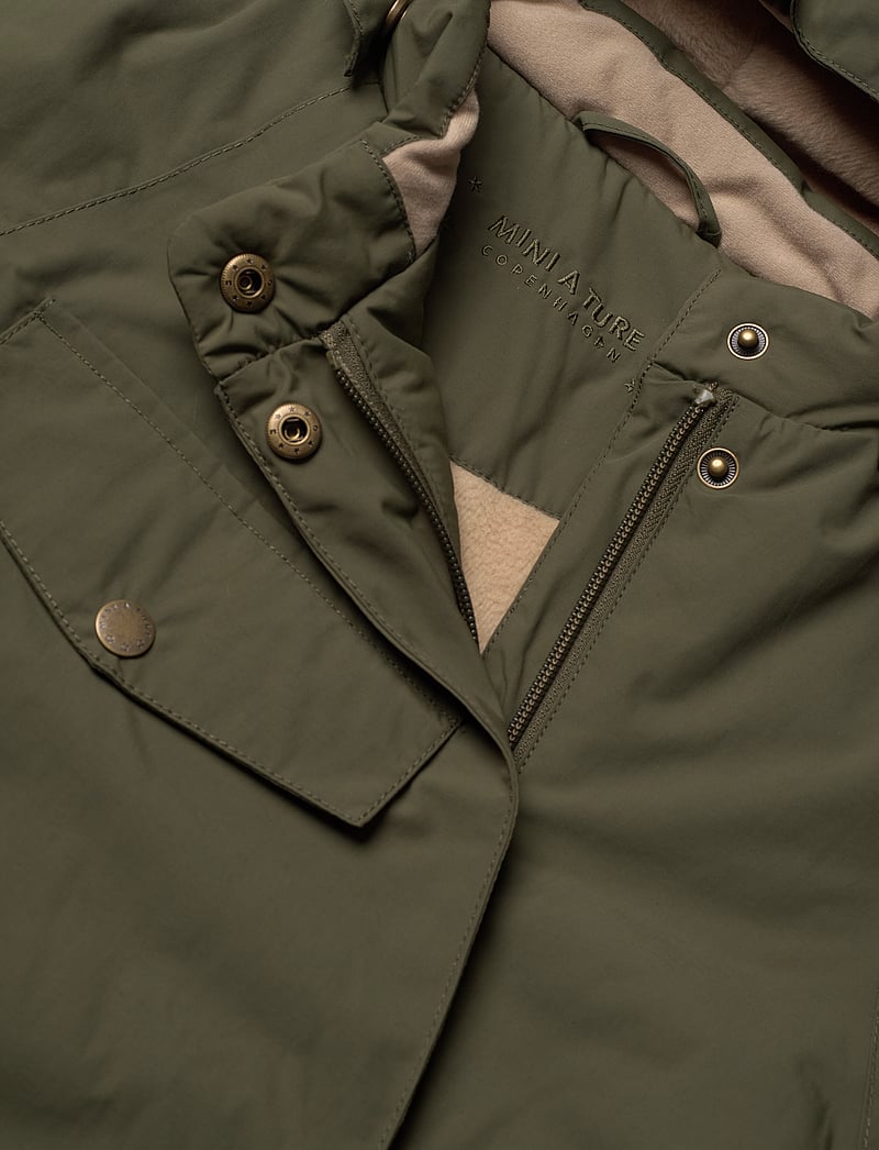 MINI A TURE - MATWANG fleece lined winter jacket. GRS - dunjackor & fodrade jackor - olive night - 2