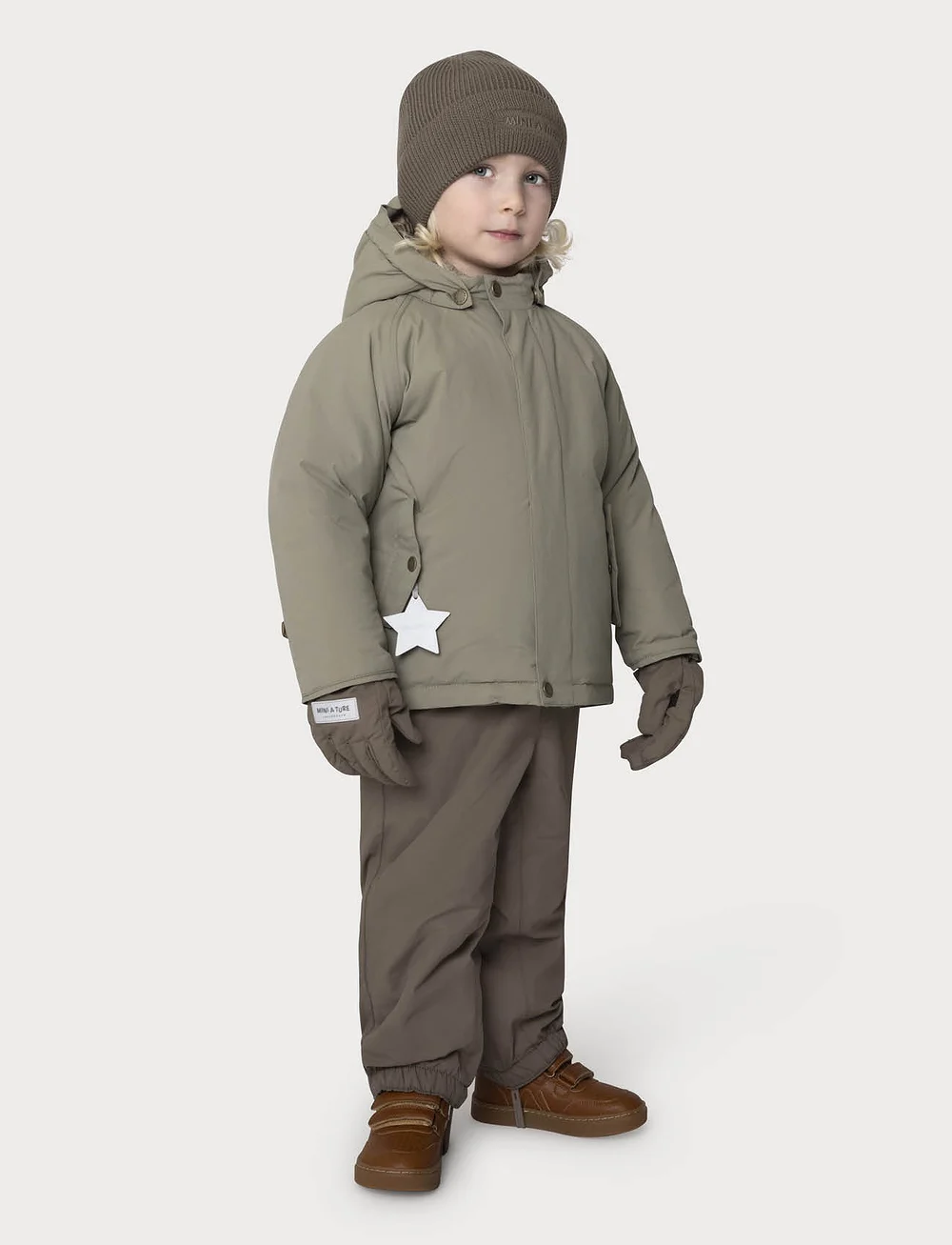 MINI A TURE - MATWALLY fleece lined winter jacket. GRS - skijakker - vert - 0