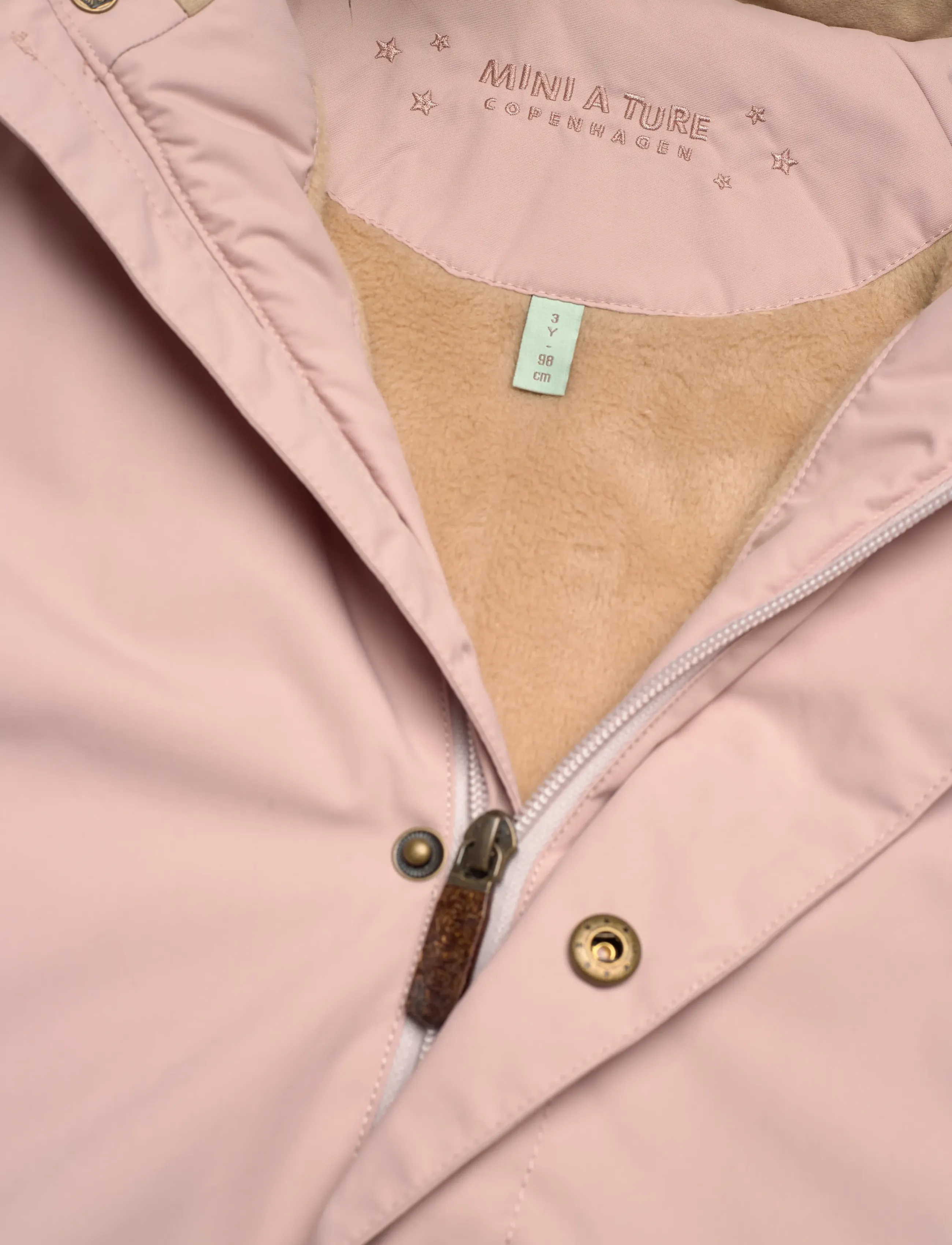 MINI A TURE - MATWALLY fleece lined winter jacket fake fur. GRS - adobe rose - 2