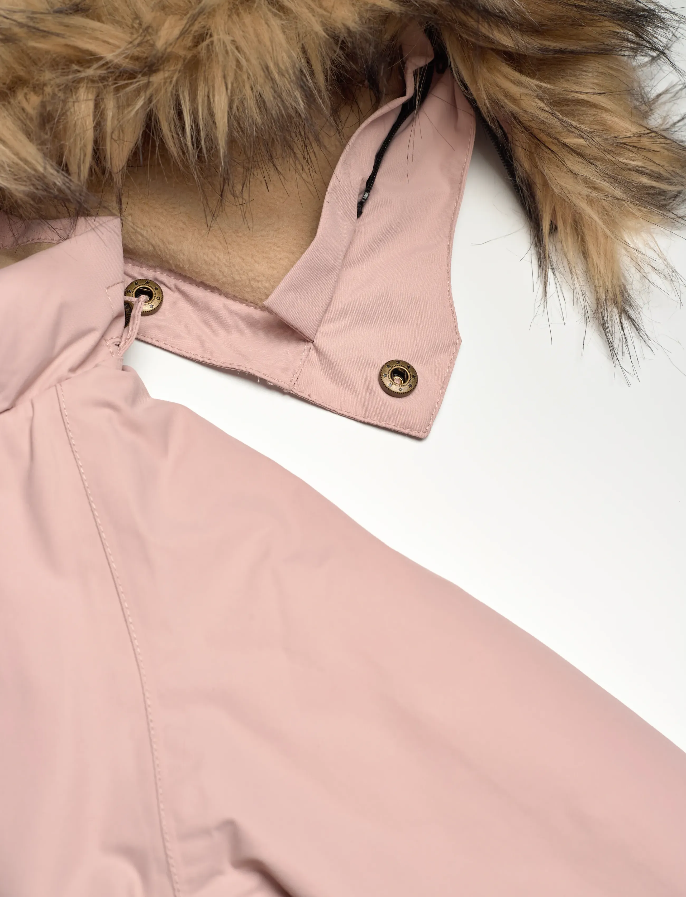 MINI A TURE - MATWALLY fleece lined winter jacket fake fur. GRS - adobe rose - 3