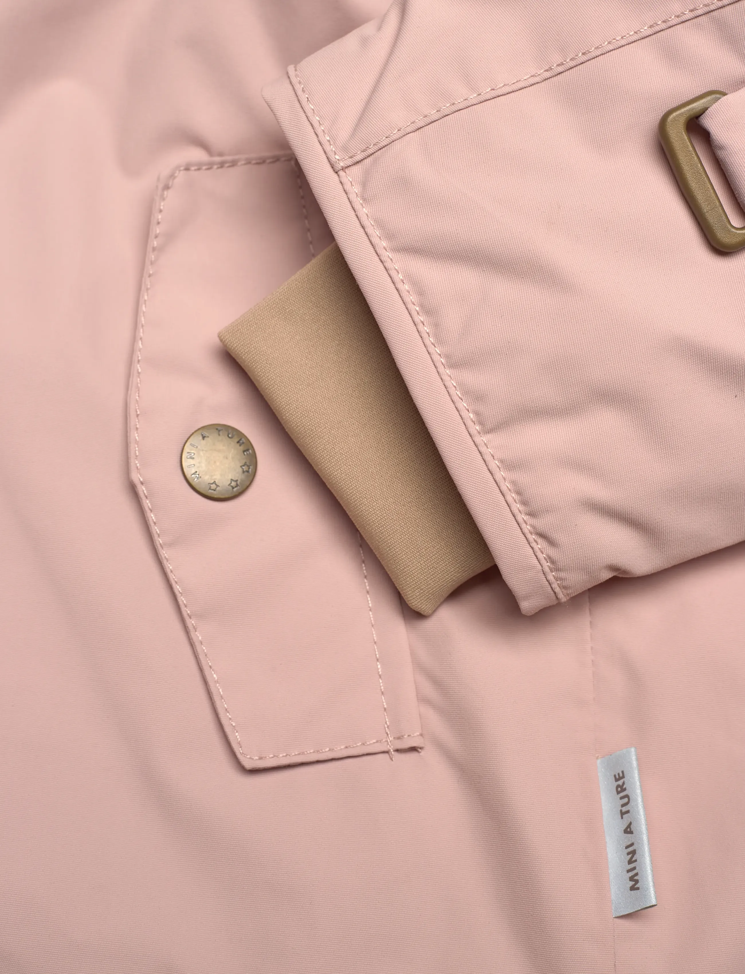 MINI A TURE - MATWALLY fleece lined winter jacket fake fur. GRS - adobe rose - 4