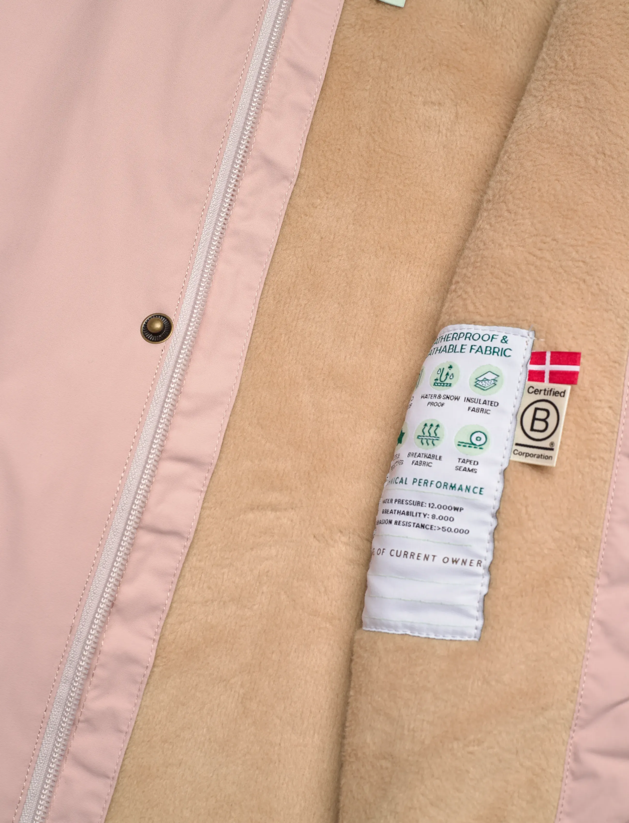 MINI A TURE - MATWALLY fleece lined winter jacket fake fur. GRS - adobe rose - 5