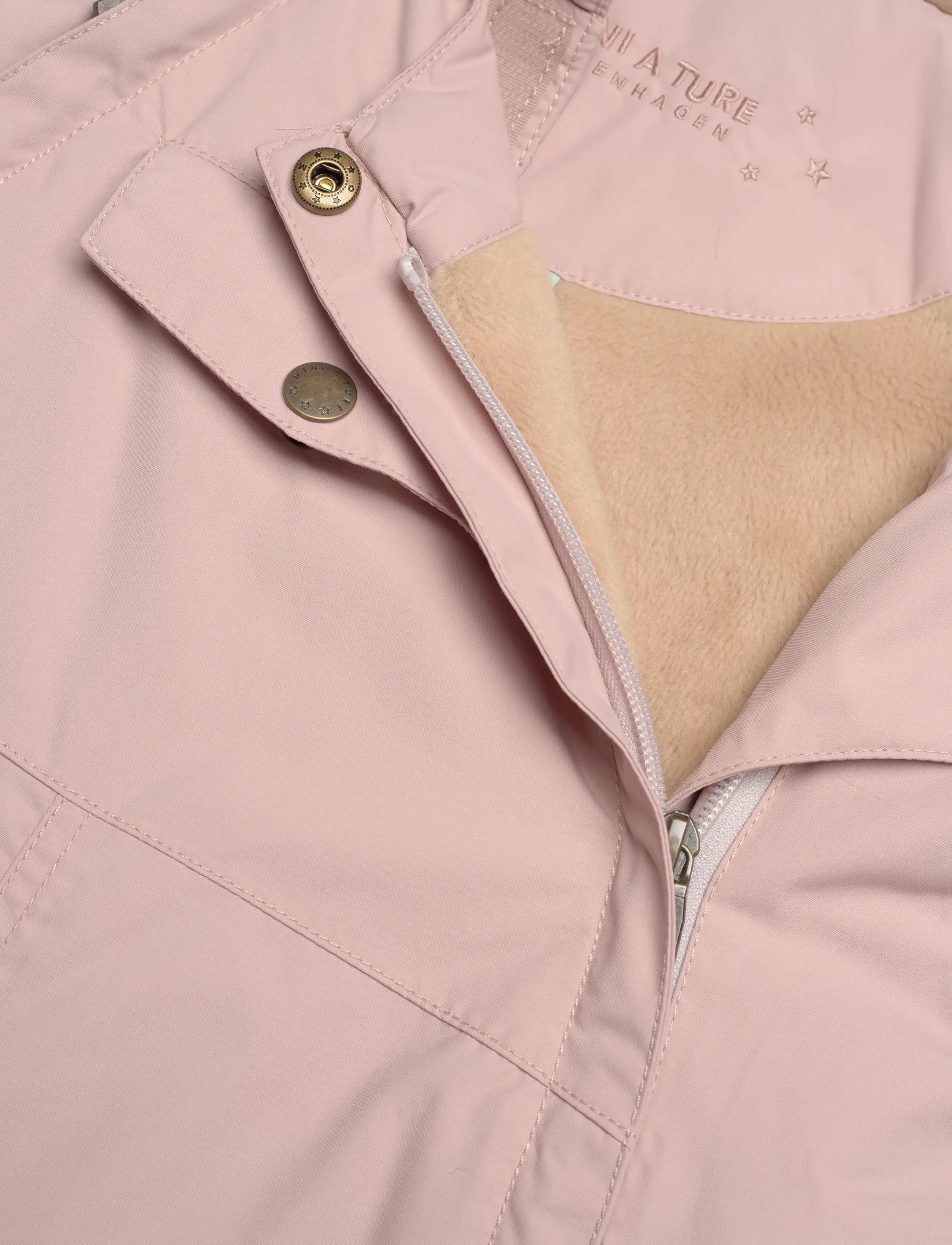 MINI A TURE - MATWISTI fleece lined snowsuit fake fur. GRS - adobe rose - 2