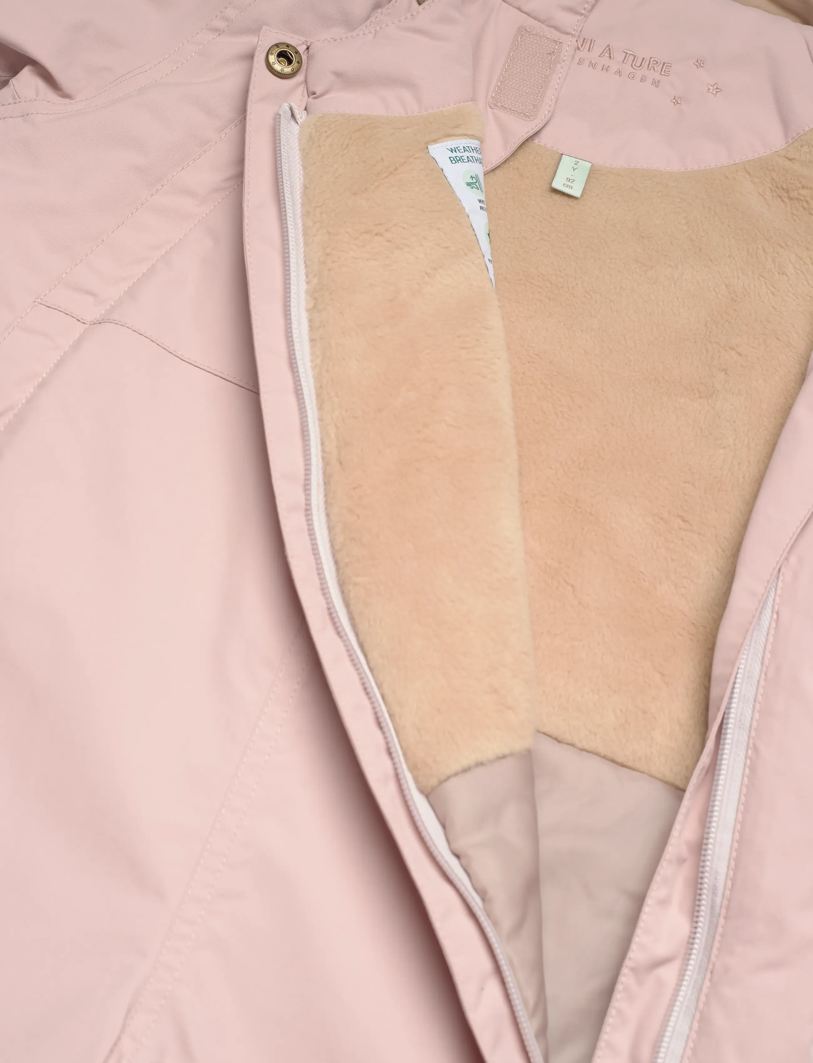 MINI A TURE - MATWISTI fleece lined snowsuit fake fur. GRS - adobe rose - 4