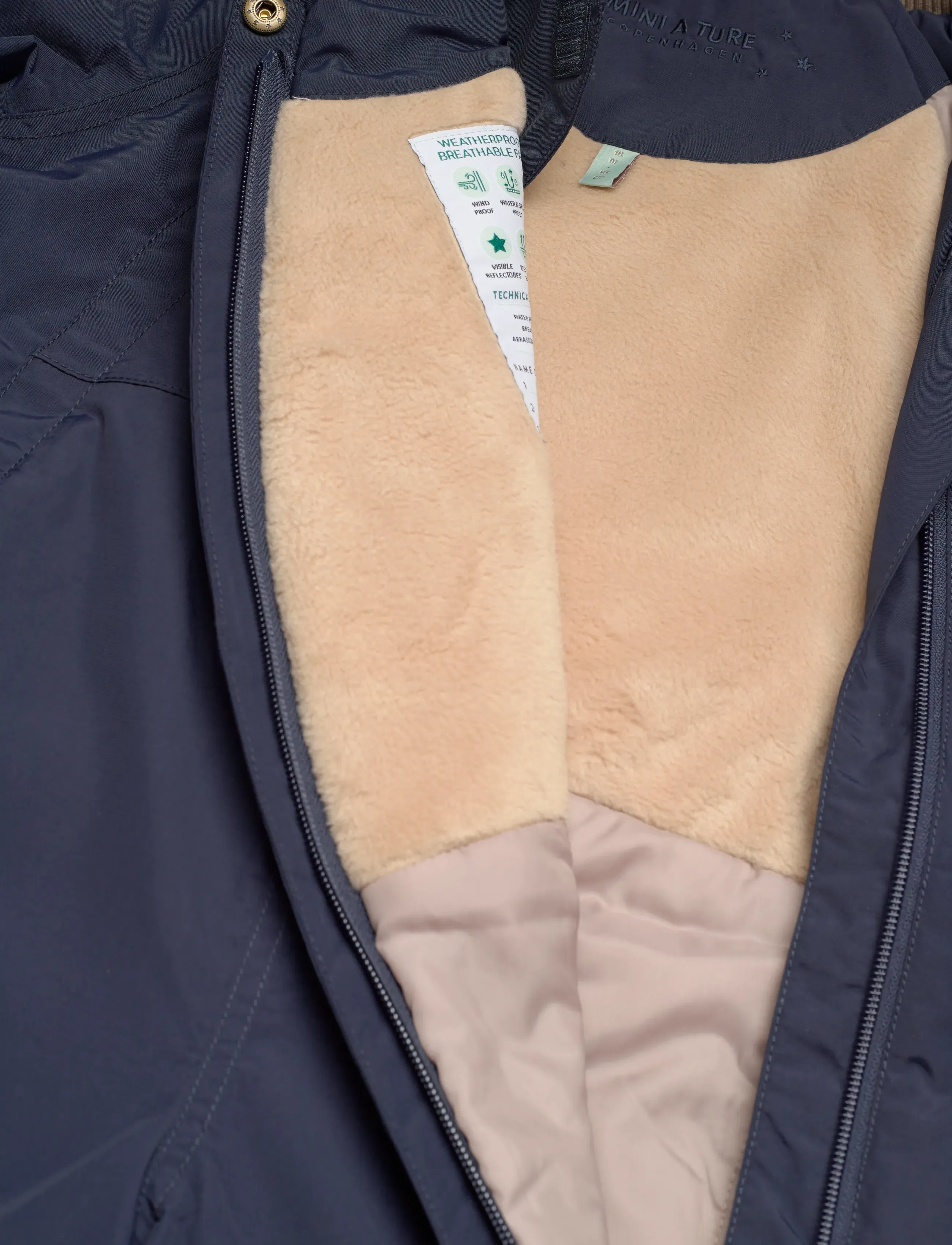 MINI A TURE - MATWISTI fleece lined snowsuit fake fur. GRS - outer space - 4