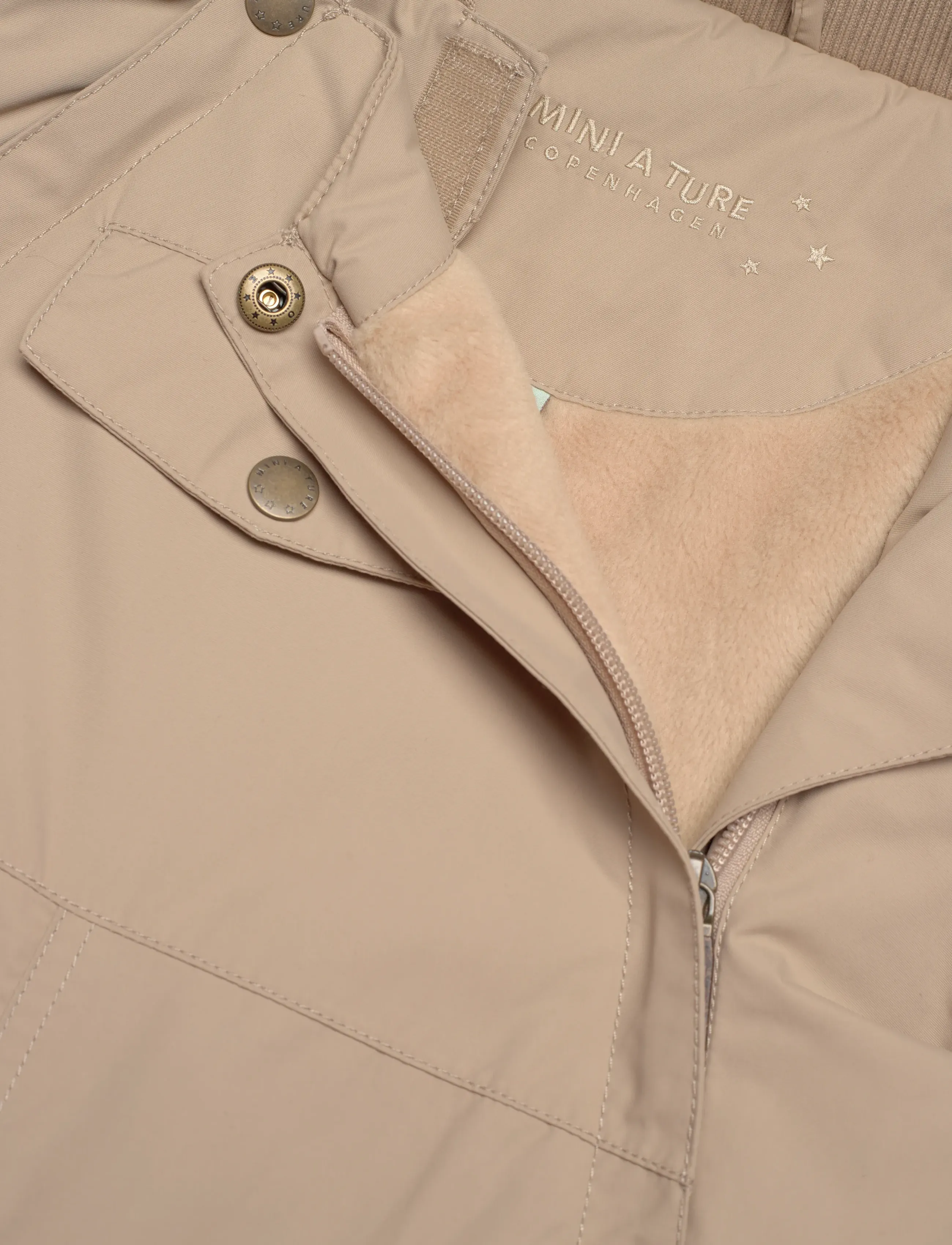 MINI A TURE - MATWISTI fleece lined snowsuit fake fur. GRS - savannah tan - 2