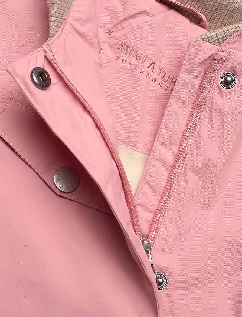 MINI A TURE - MATWAI fleece lined spring jacket. GRS - vestes imperméables et respirantes - rose tan - 4