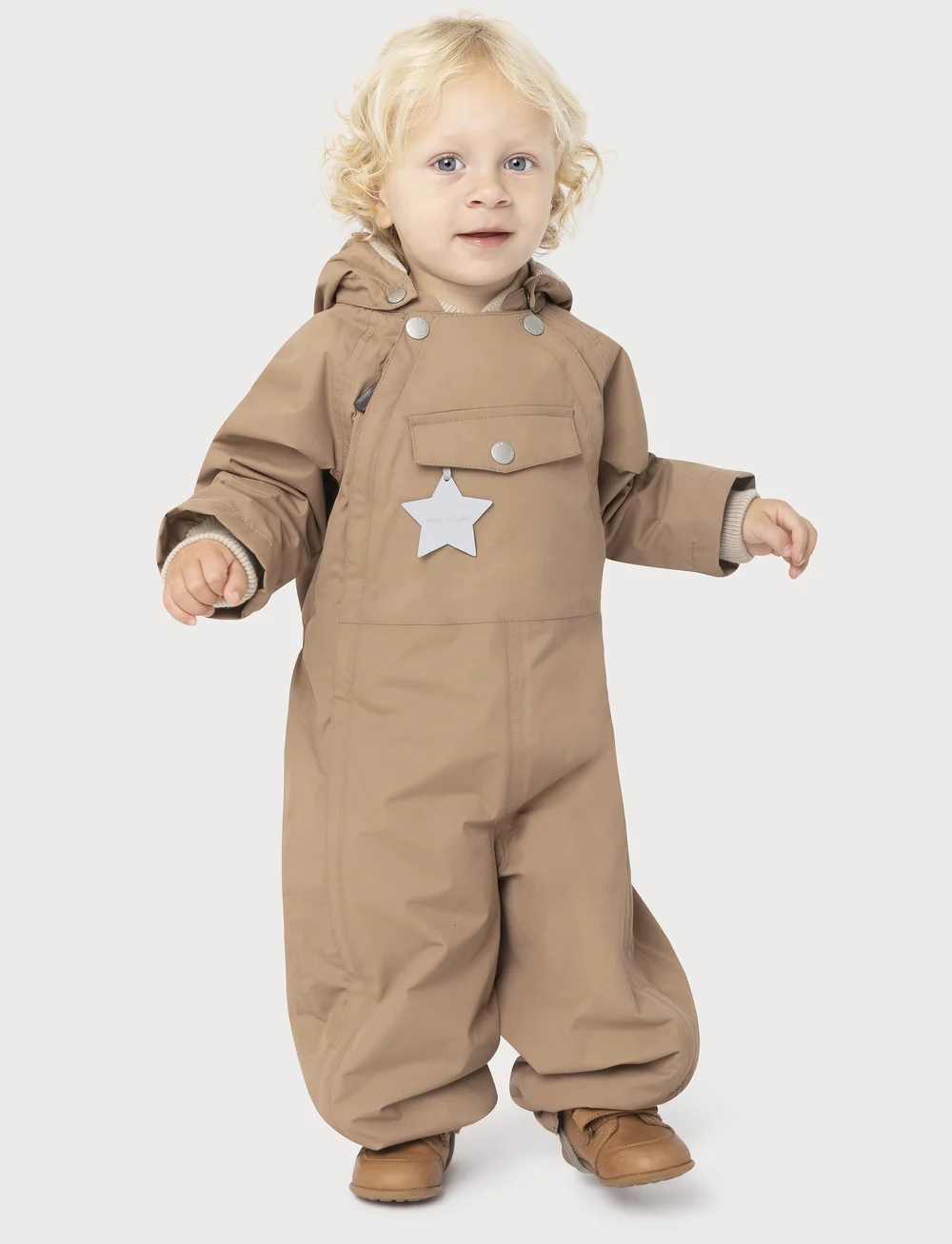 MINI A TURE - MATWISTO fleece lined spring coverall. GRS - softshell-overalls - beaver brown - 0