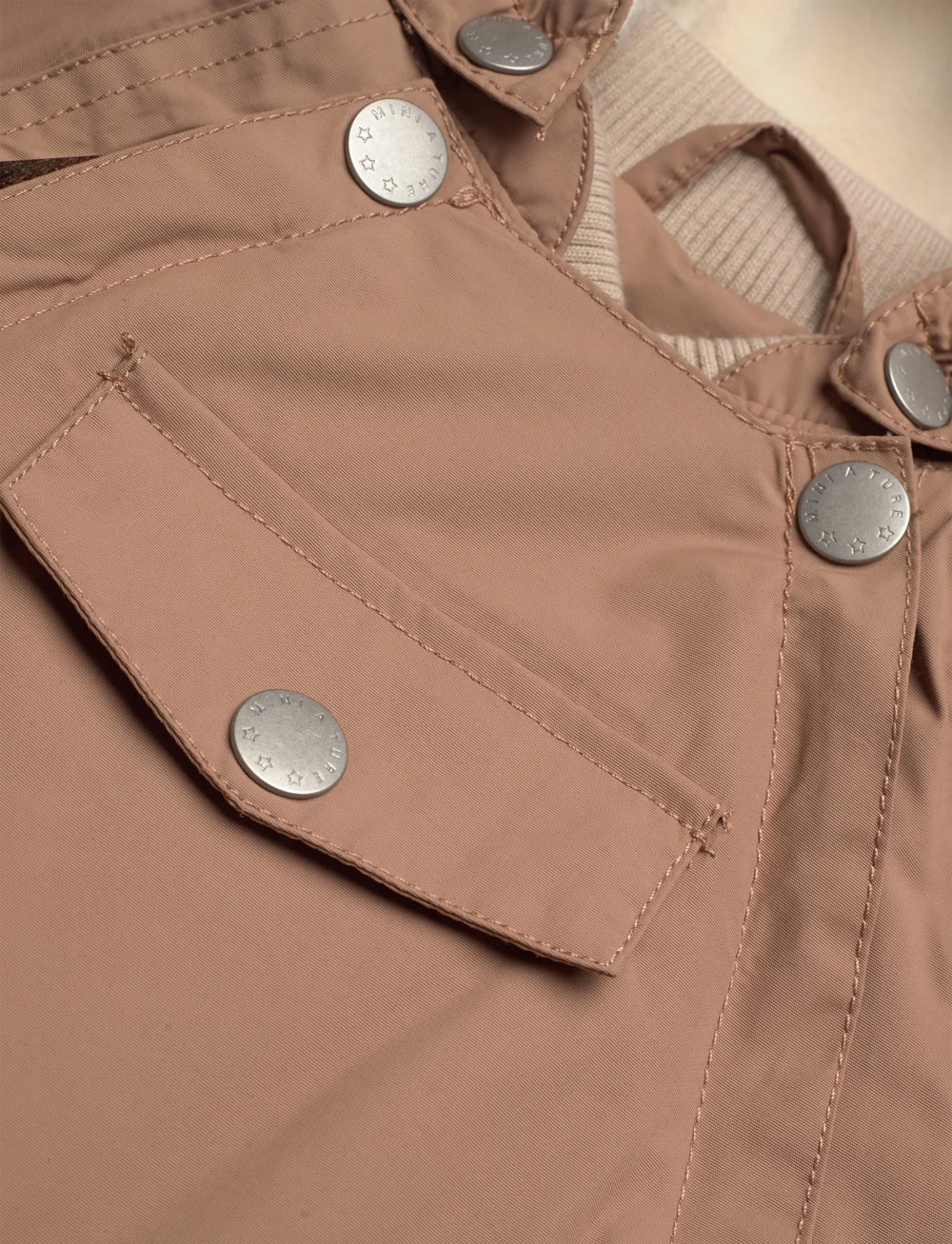 MINI A TURE - MATWISTO fleece lined spring coverall. GRS - softshell-overalls - beaver brown - 3