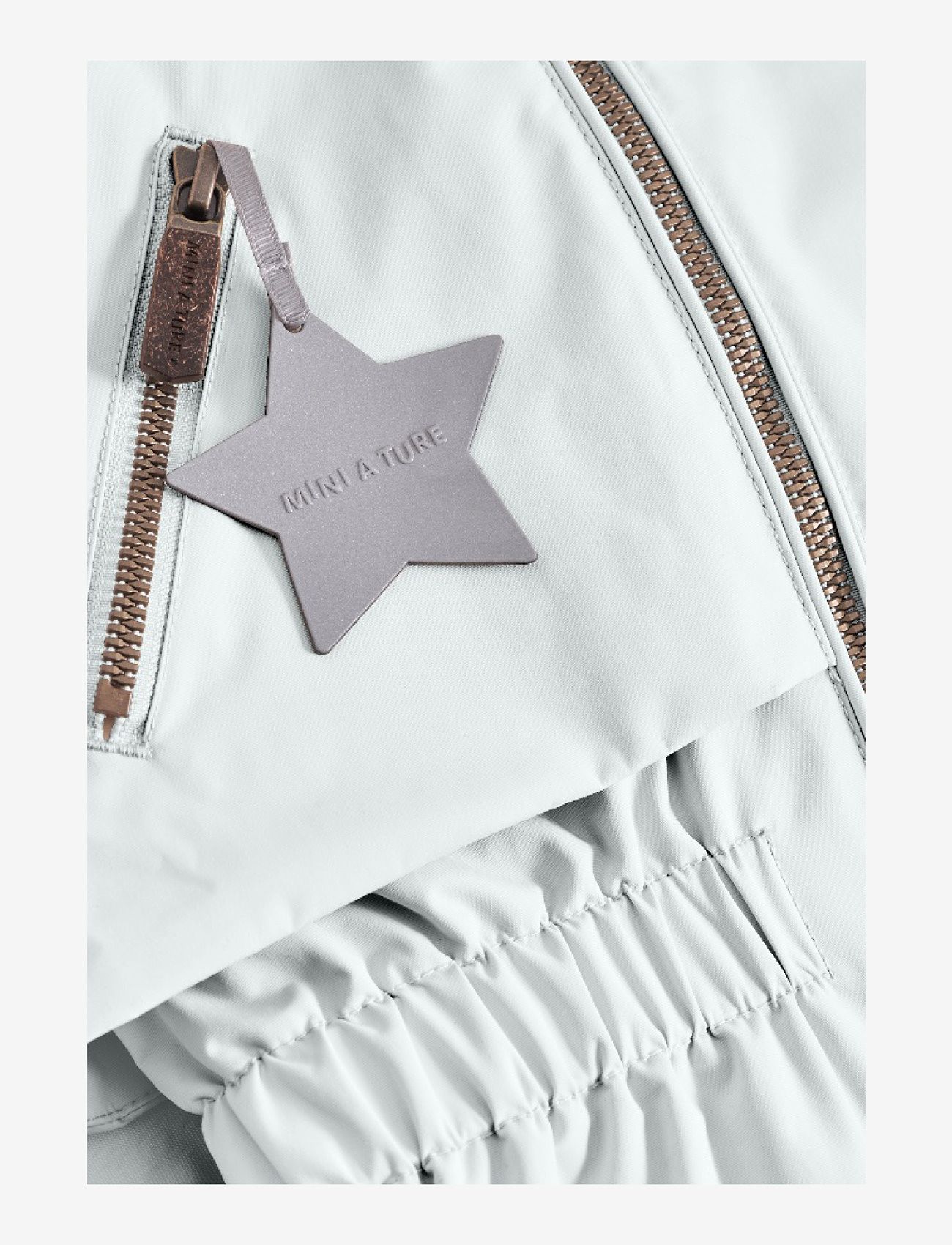 MINI A TURE - MATALGEA fleece lined spring jacket. GRS - lette jakker - blue metal - 4