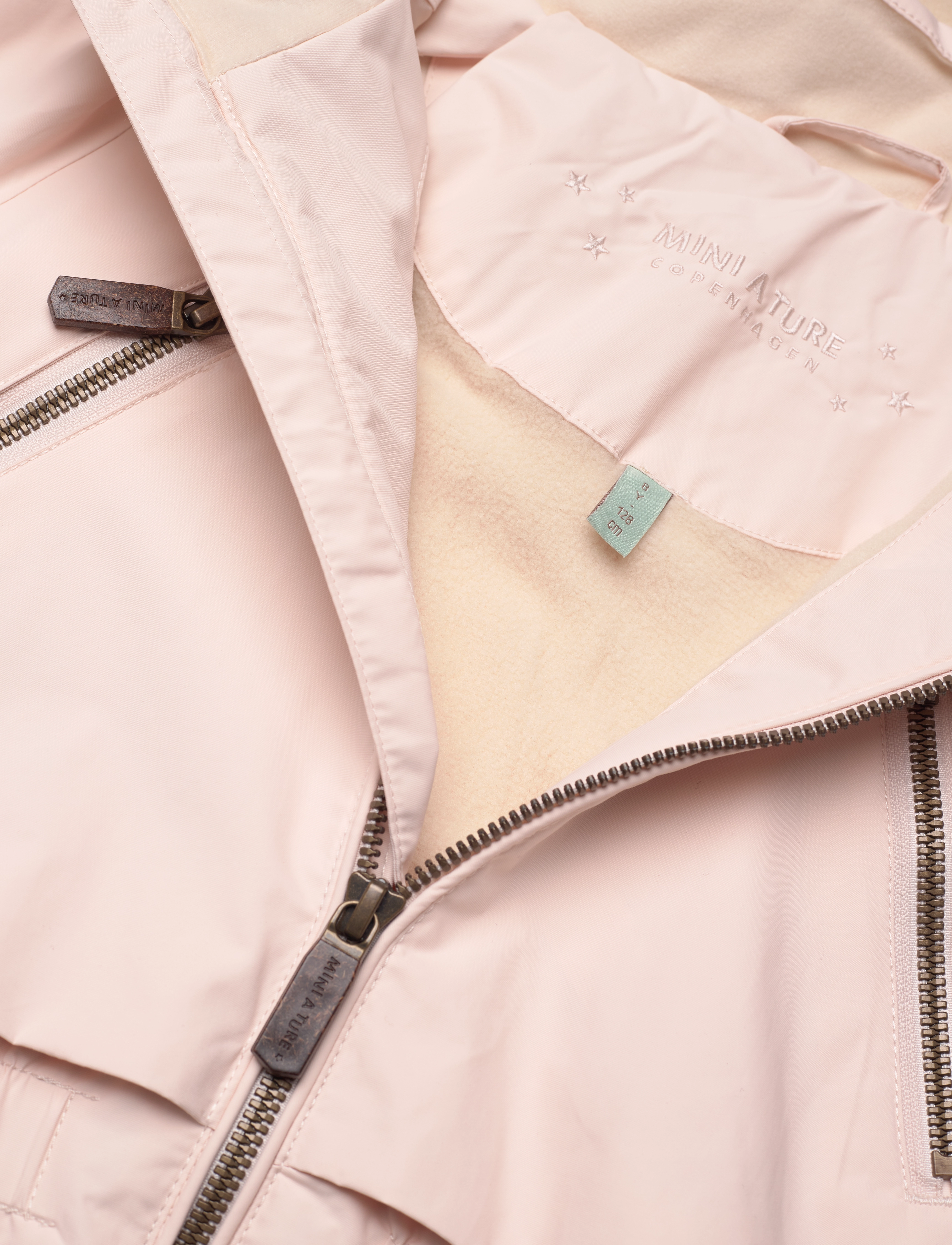 MINI A TURE - MATALGEA fleece lined spring jacket. GRS - silver peony - 4
