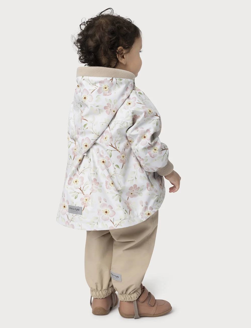 MINI A TURE - MATWIAMI fleece lined printed spring jacket. GRS - shell jakid - sakura spring - 3