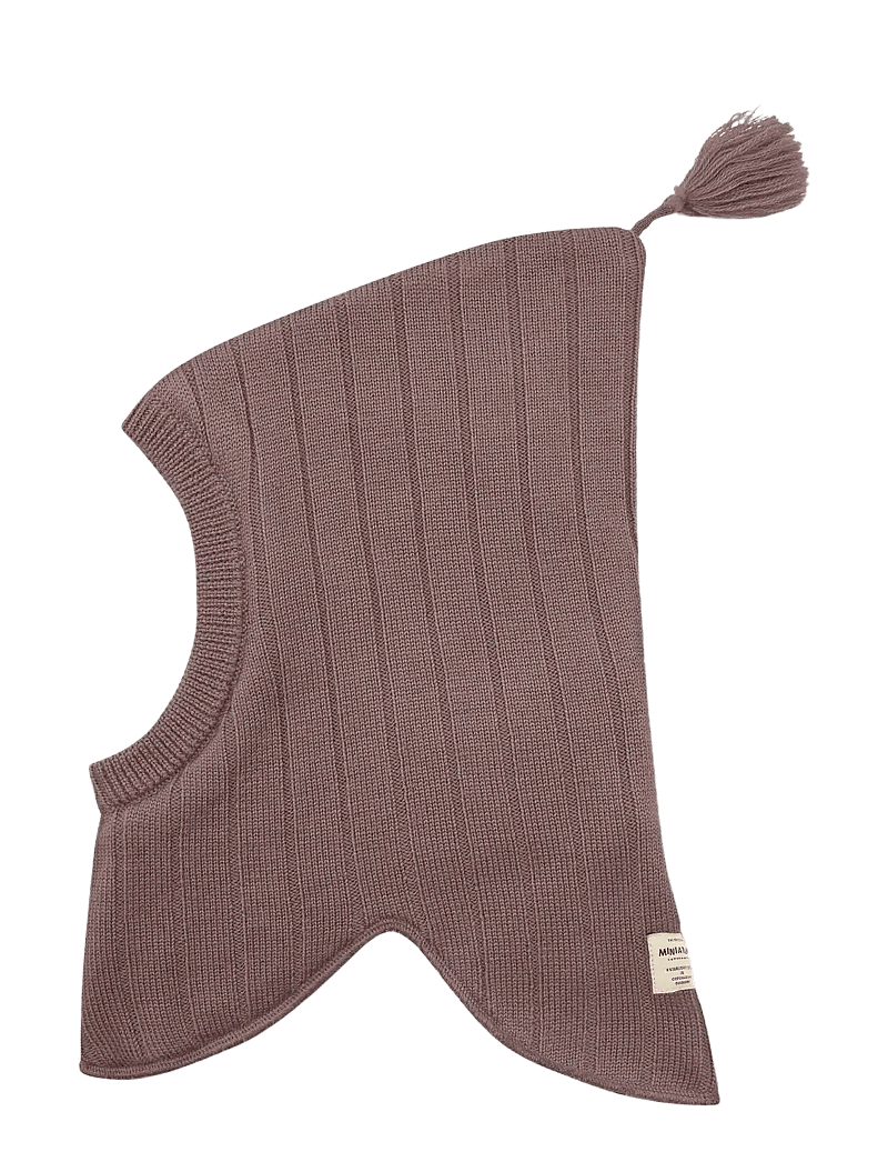 MINI A TURE - MATJUEL fleece lined hood. RWS - talveaksessuaarid - peppercorn plum - 0