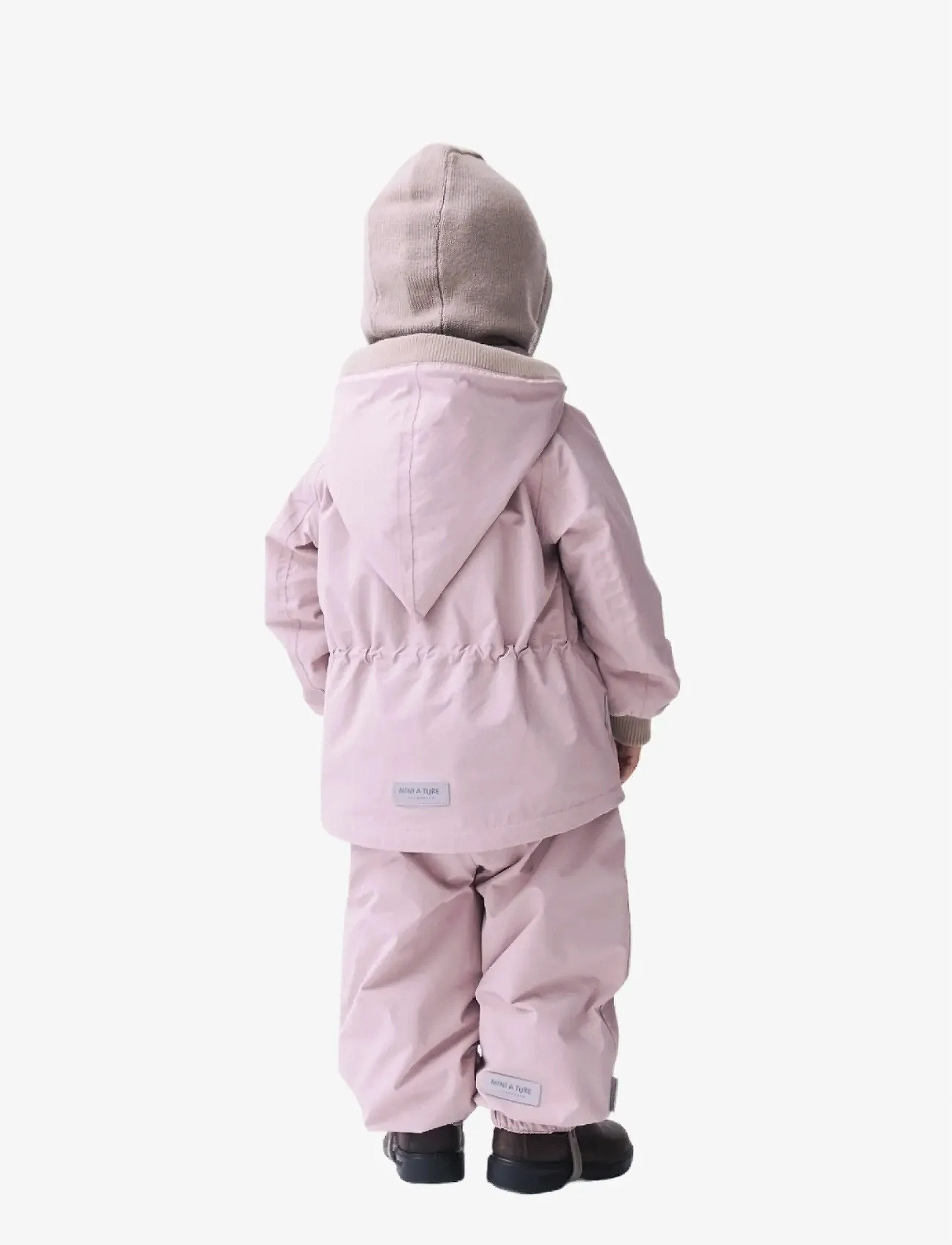 MINI A TURE - MATJORK fleece lined hood. RWS - vinter tilbehør - cloudy rose - 2