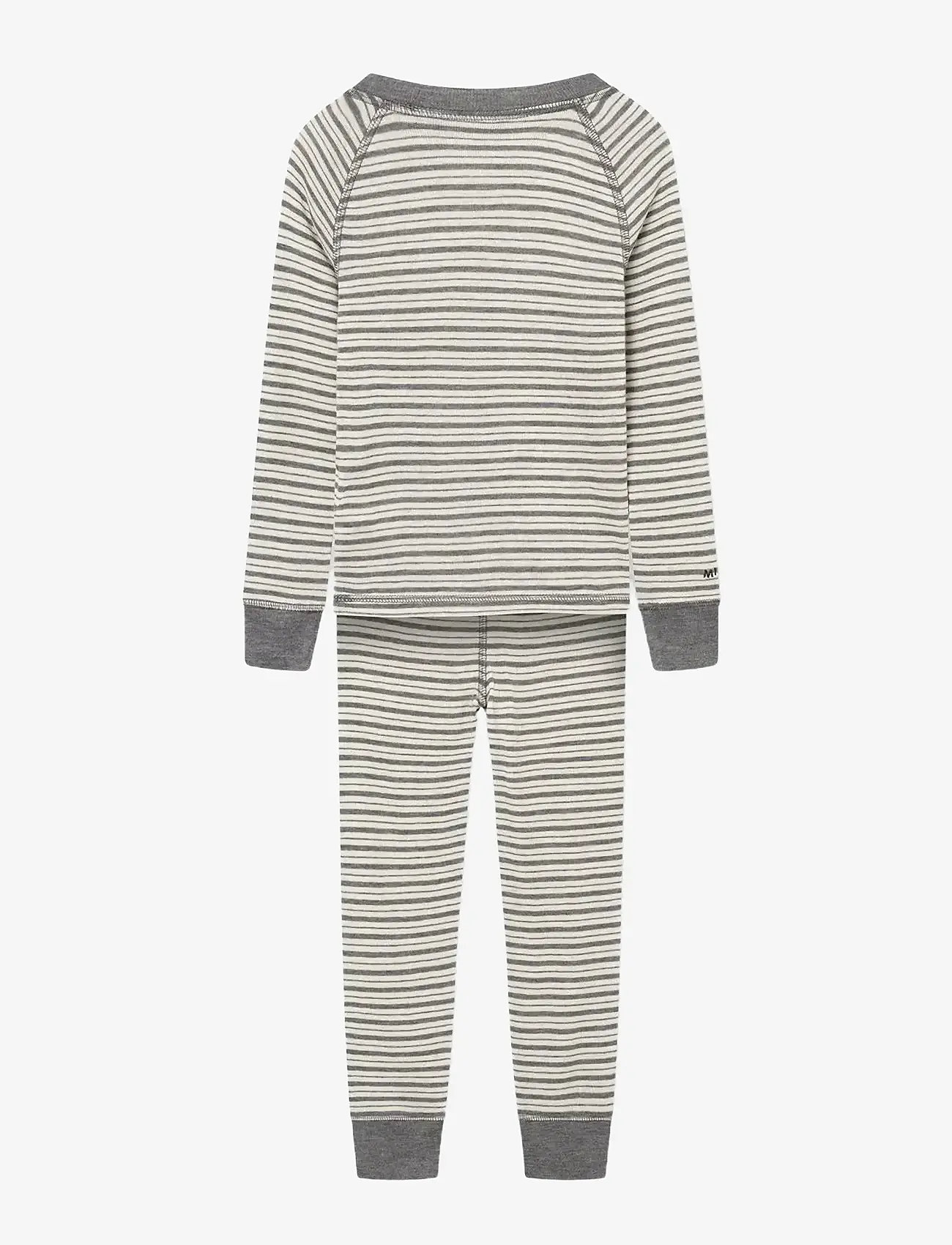 MINI A TURE - MATBELA set - dark grey melange stripes - 1