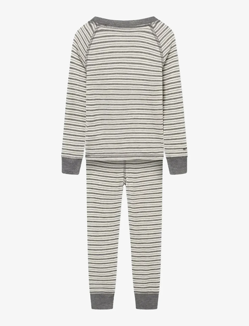 MINI A TURE - MATBELA set - pikkade varrukatega t-särkide komplektid - dark grey melange stripes - 1