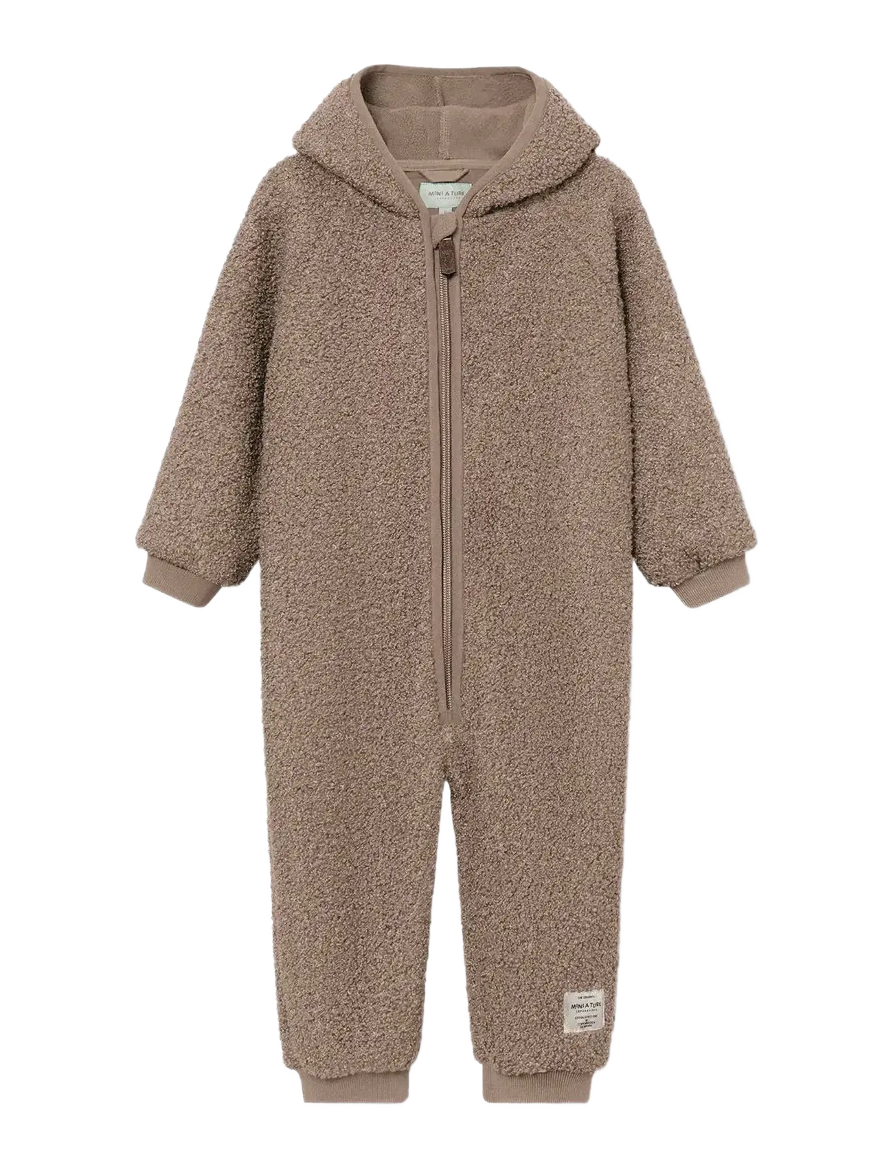 MINI A TURE MATADEL teddyfleece jumpsuit. GRS - Mini A Ture - GREY BROWN / brown