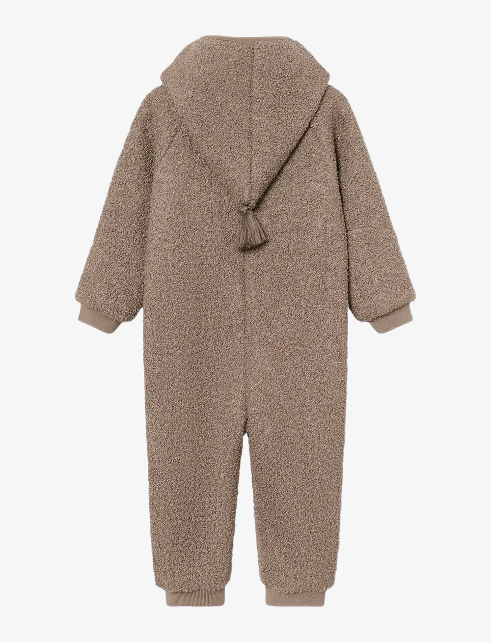 MINI A TURE - MATADEL teddyfleece jumpsuit. GRS - long-sleeved - grey brown - 1