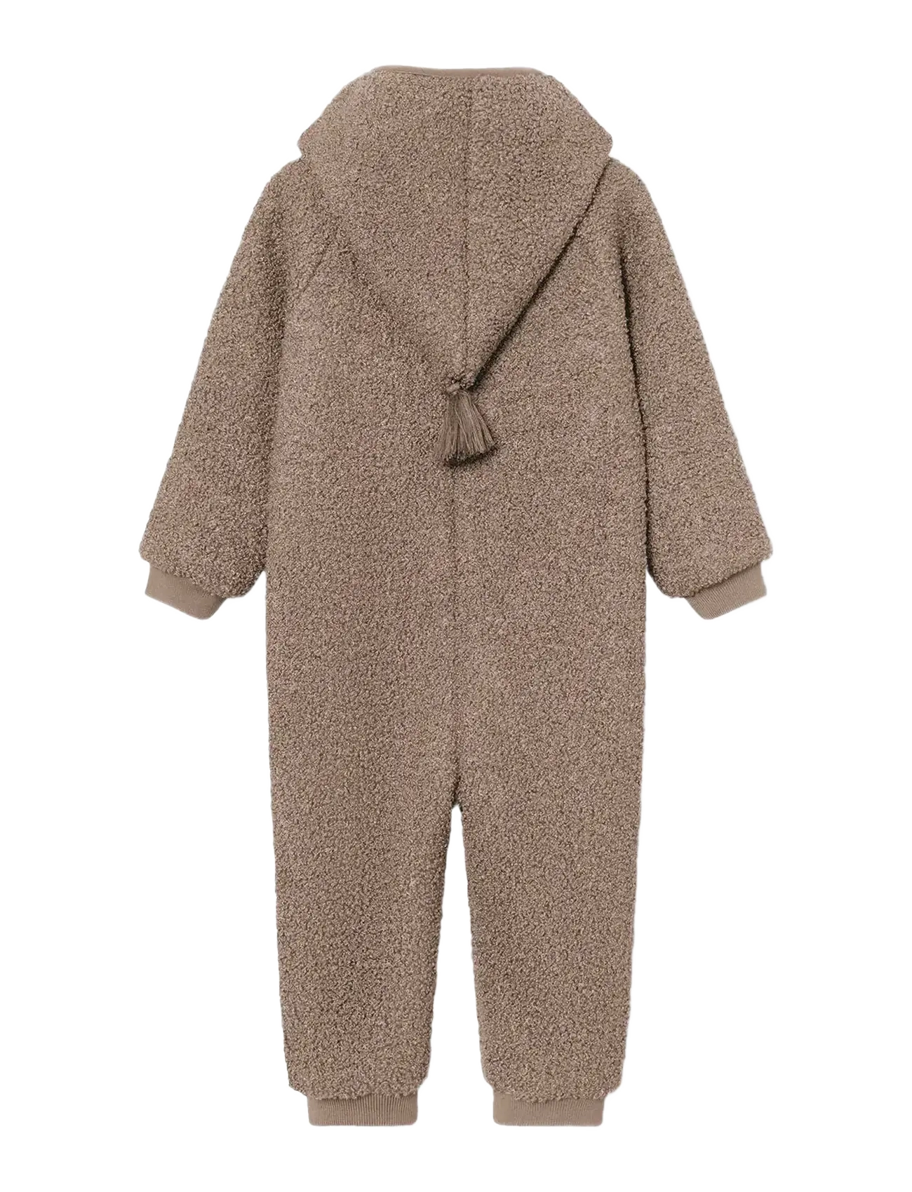 MINI A TURE - MATADEL teddyfleece jumpsuit. GRS - long-sleeved - grey brown - 1