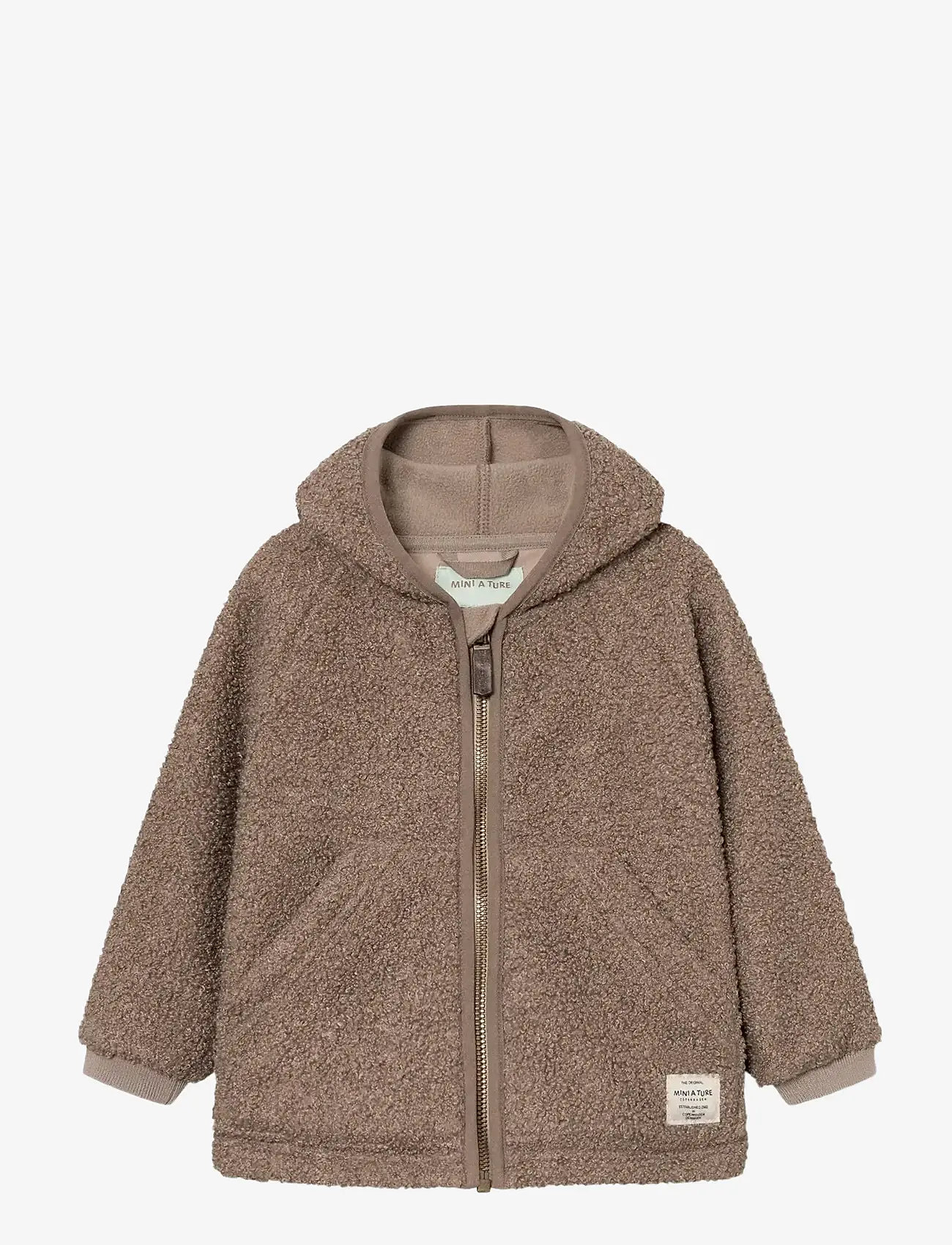MINI A TURE - MATLIFF teddyfleece jacket. GRS - fleecejackor - grey brown - 0