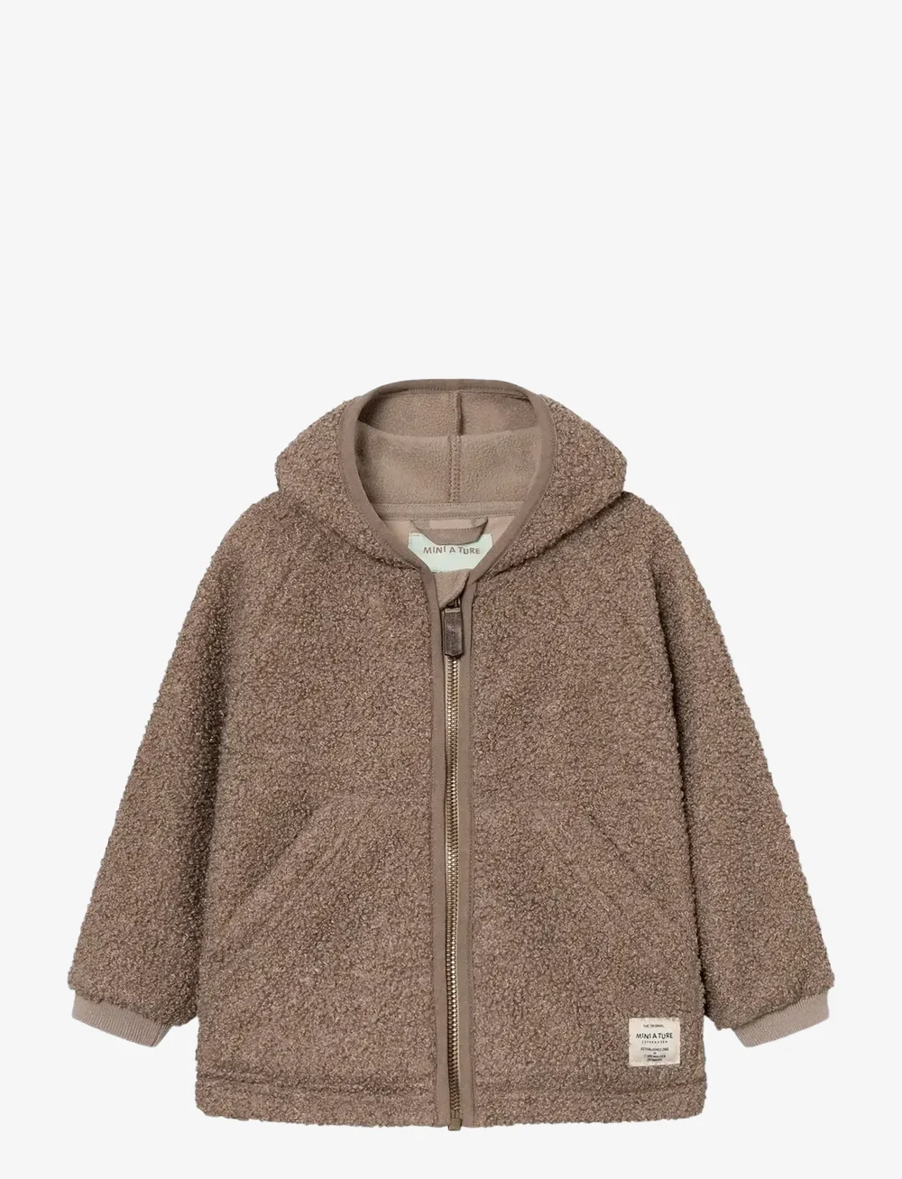 MINI A TURE - MATLIFF teddyfleece jacket. GRS - fleecejacken - grey brown - 0